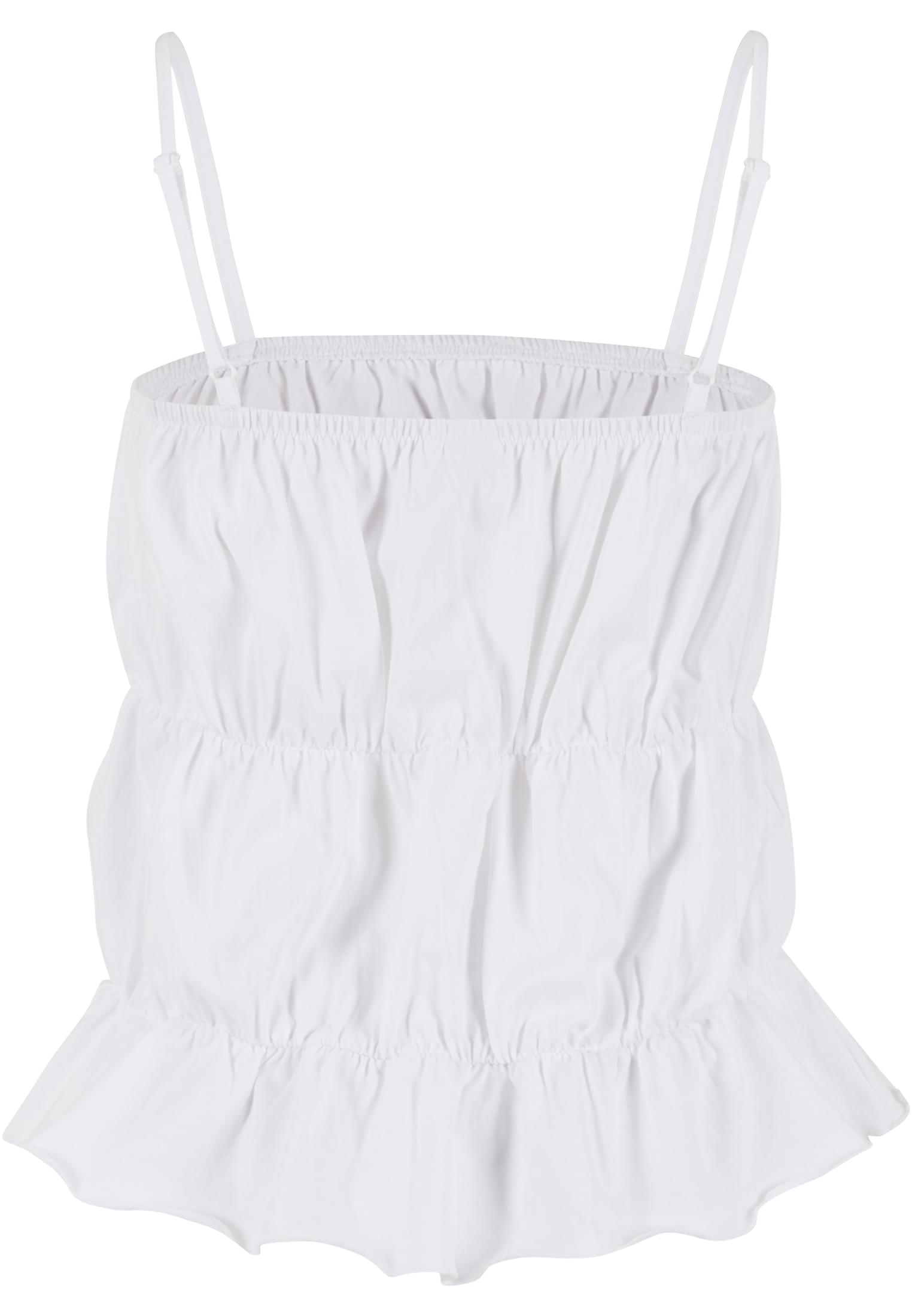 Αμάνικο Τοπ Ladies Tiered Cami Top με Ρυθμιζόμενες Τιράντες Tb7532-00220 Urban Classics White γυναικεία Μπλούζες Simple Wear