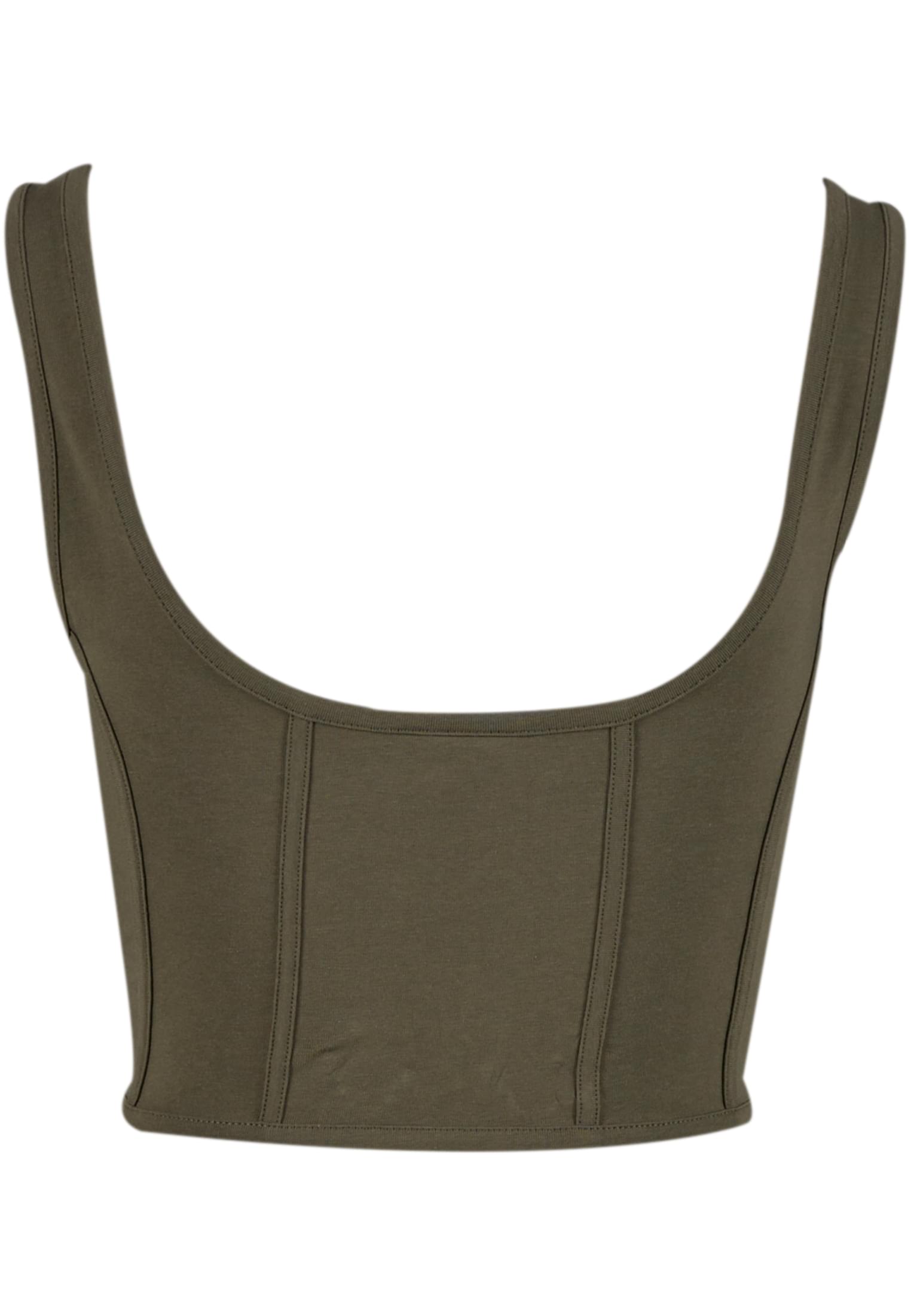 Γυναικεία Μπλούζα Jersey Corsage Top με Κλασικό Σχέδιο Κορσέ Tb7534-00176 Urban Classics Olive γυναικεία Μπλούζες Simple Wear