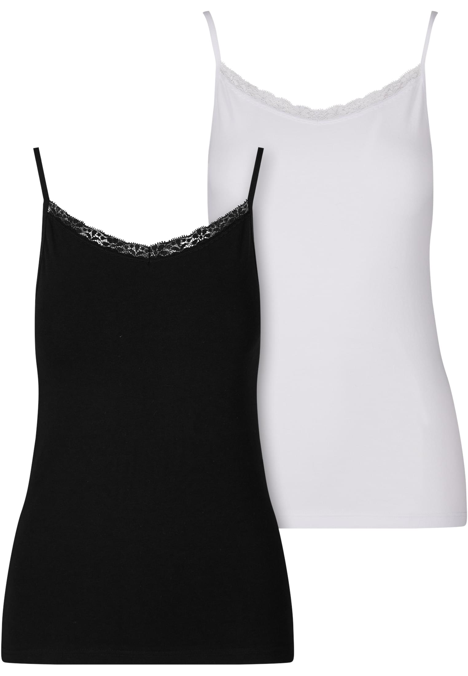 Γυναικείο Tank Top 2-Pack με Λεπτομέρεια Δαντέλας Tb7674A-03102 Urban Classics Black+White γυναικεία Μπλούζες Simple Wear