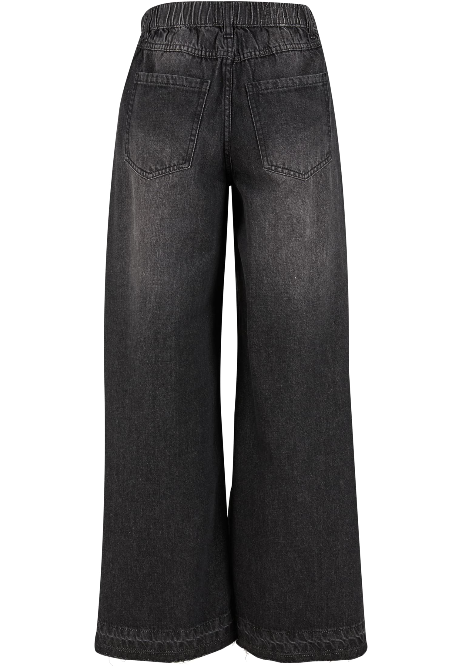 Φαρδιά Γραμμή Jeans Ladies Wide Leg Denim με Ελαστική Μέση Tb7712-00709 Urban Classics Black Washed γυναικεία Παντελόνια Simple Wear