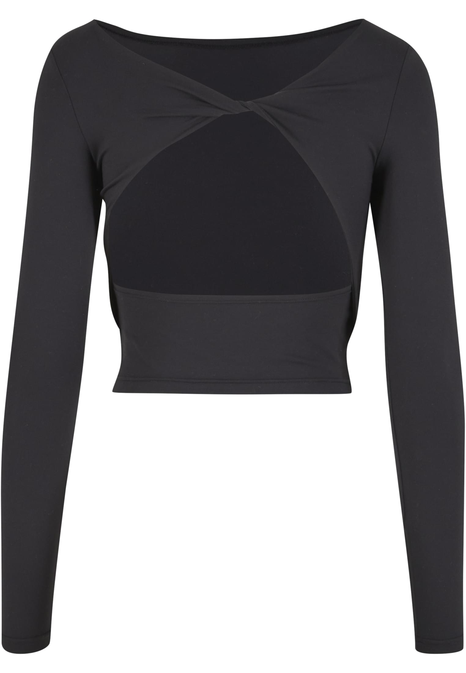Γυναικεία Μπλούζα Slim Fit Longsleeve με Εντυπωσιακό Cut-Out Tb7721-00007 Urban Classics Black γυναικεία Μπλούζες Simple Wear