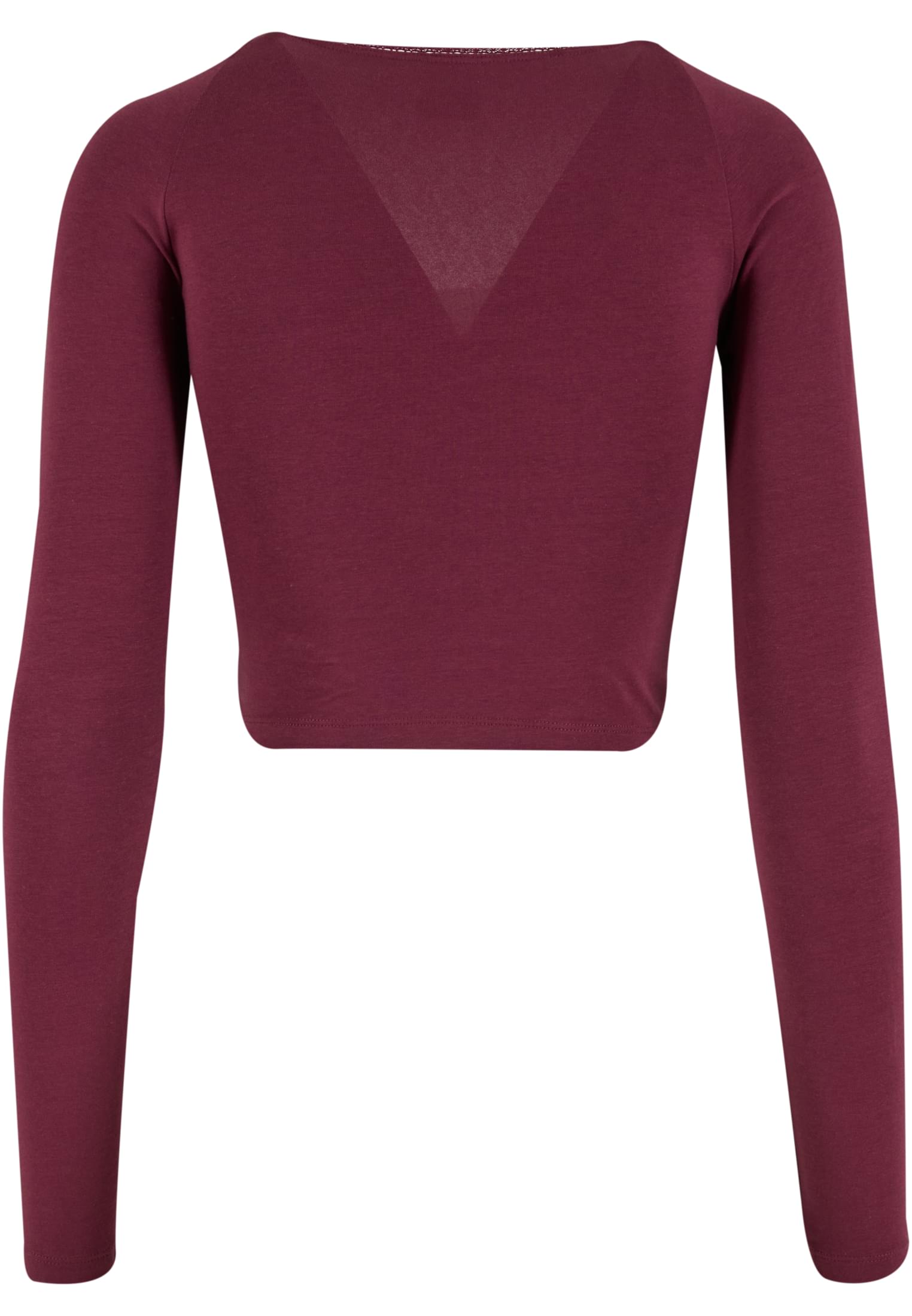 Γυναικεία Μπλούζα Short Lognsleeve Lace Shirt με Δαντελένια Λεπτομέρεια Tb7729-01151 Urban Classics Cherry γυναικεία Μπλούζες Simple Wear