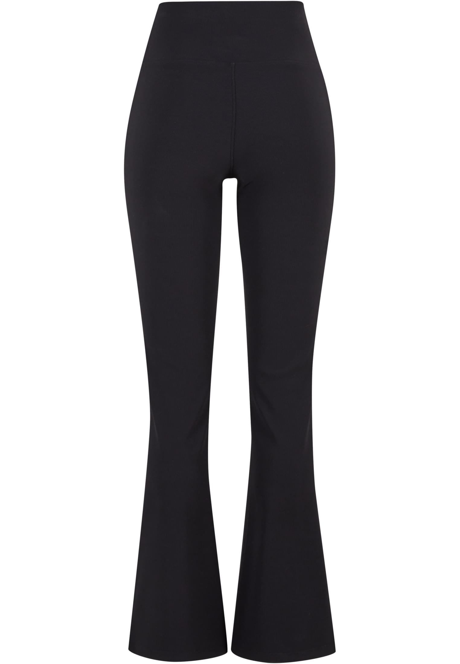 Γυναικείες Flared Leggings Rib με Ψηλή Μέση Tb7801-00007 Urban Classics Black γυναικεία Κολάν Simple Wear