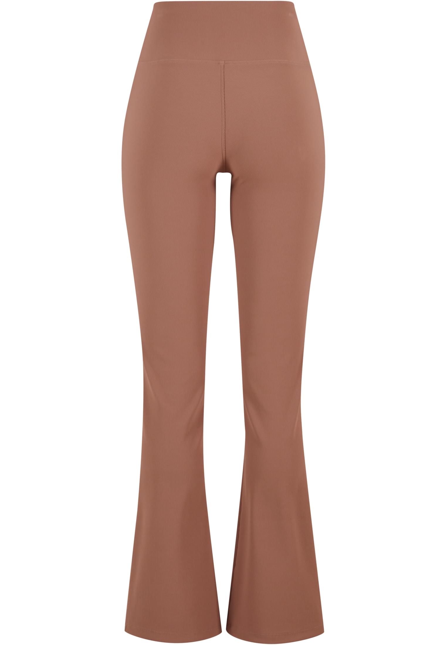 Γυναικείες Flared Leggings Rib με Ψηλή Μέση Tb7801-02803 Urban Classics Light Brown γυναικεία Κολάν Simple Wear