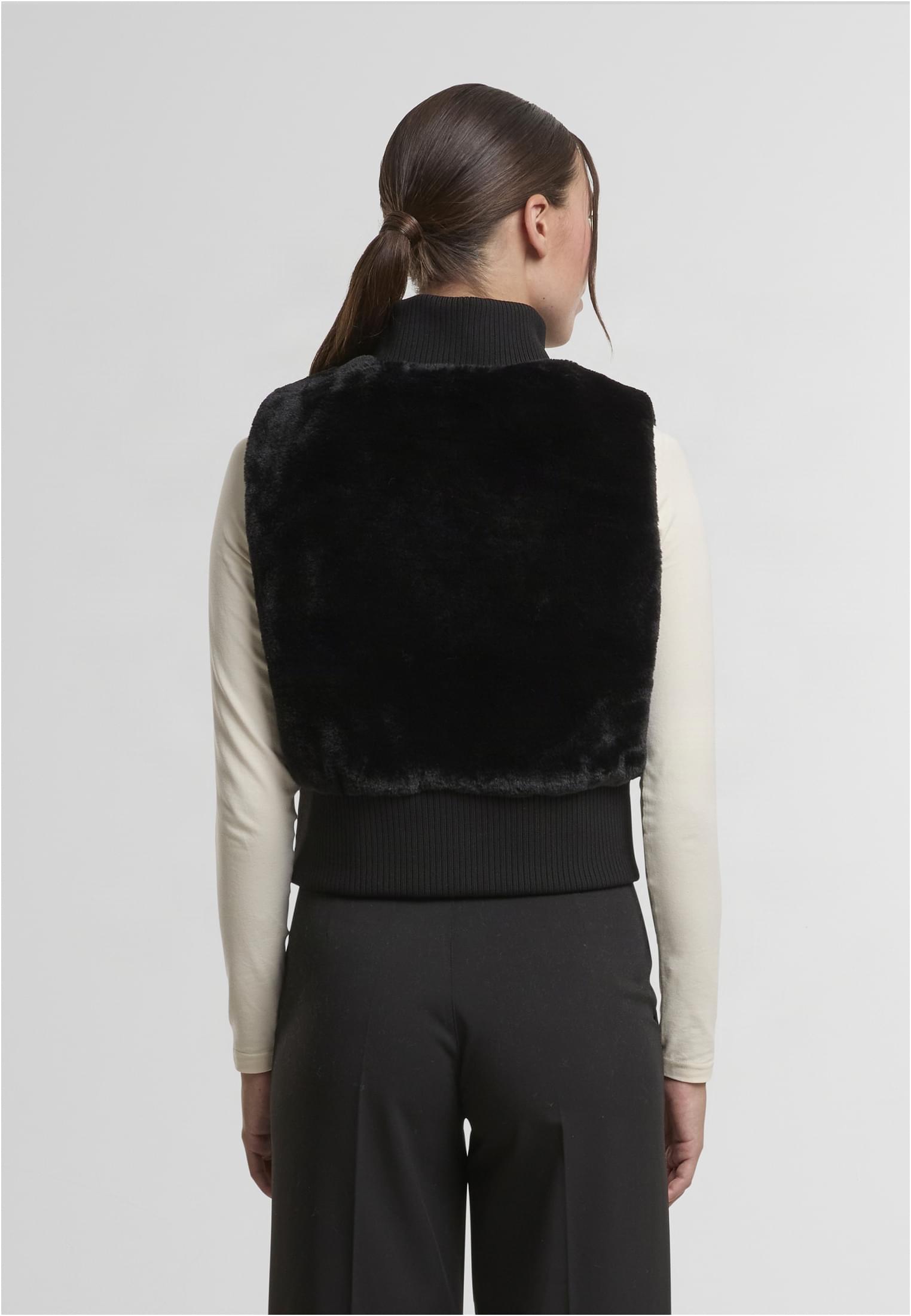 Γυναικείο γιλέκο Cropped Faux Fur Vest με ψεύτικη γούνα TB7933-00007 Urban Classics black