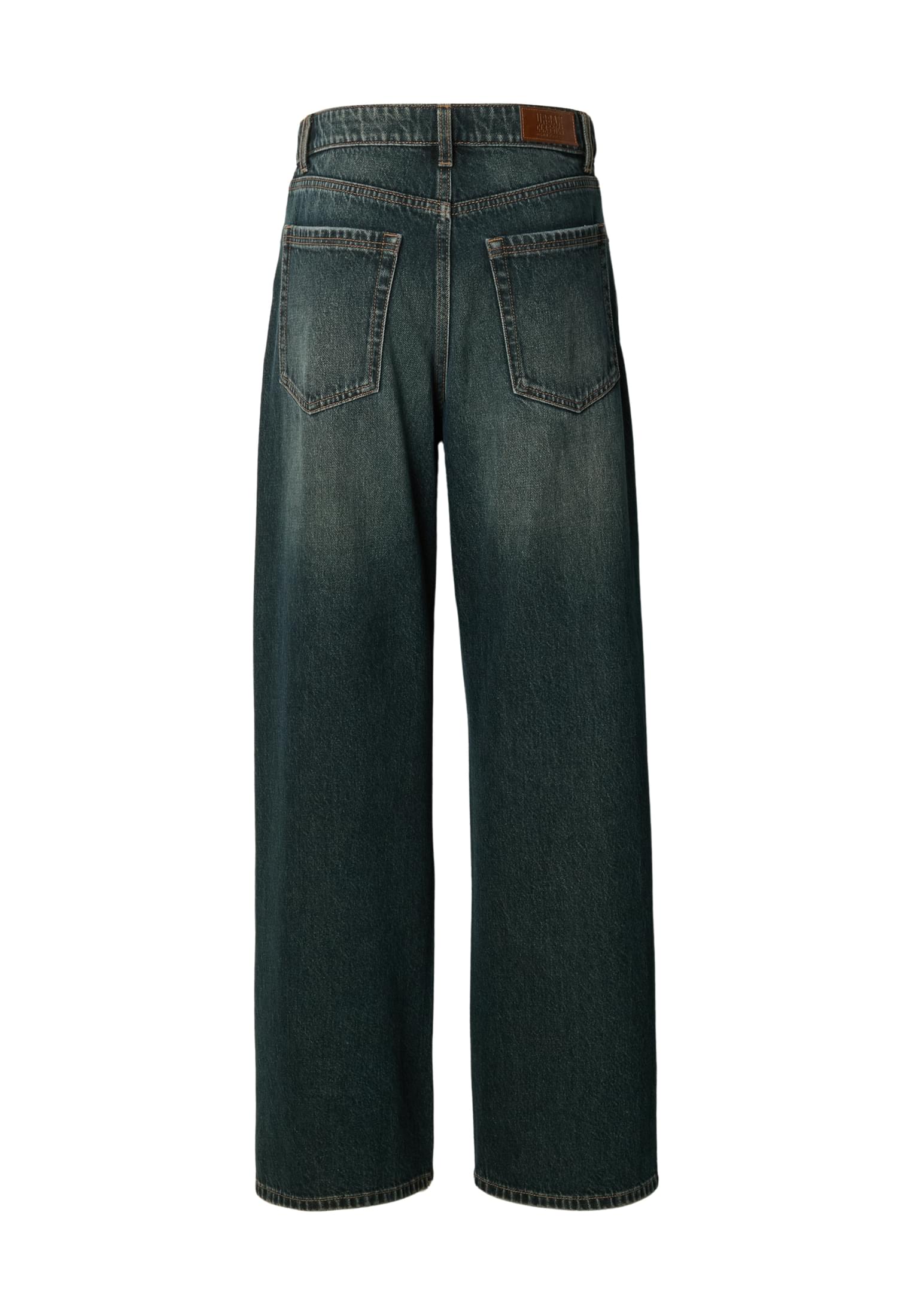Γυναικεία Τζιν Φαρδιάς Γραμμής Ladies Regular Wide Leg με Vintage Αίσθηση Tb8141-21547 Urban Classics Deep Mid Blue Dirty Washed γυναικεία Παντελόνια 