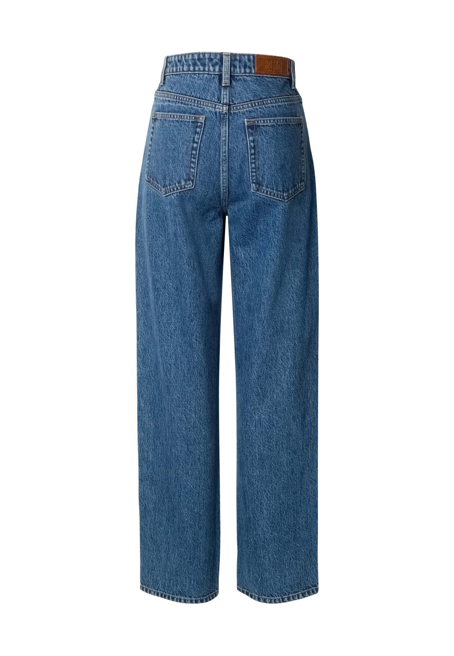 Ladies Mom Jeans με Ψηλή Μέση Και Άνετη Εφαρμογή Tb8142-19924 Urban Classics Mid Deep Blue Washed γυναικεία Παντελόνια Simple Wear
