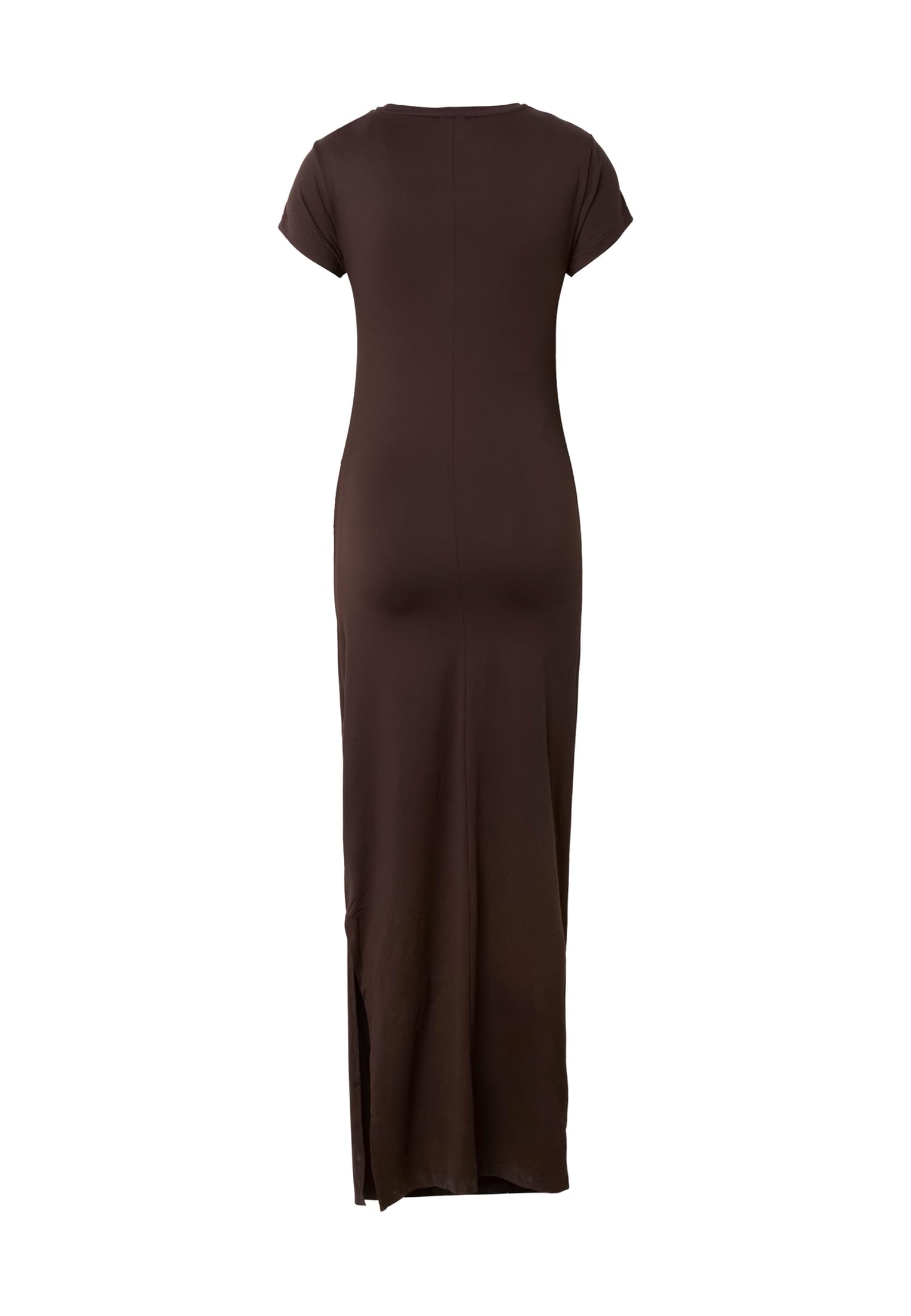 Μακρύ Εφαρμοστό Φόρεμα Ladies Long Stretch Jersey με Ρέον Ύφασμα Tb8149-00075 Urban Classics Brown γυναικεία Φορέματα Simple Wear
