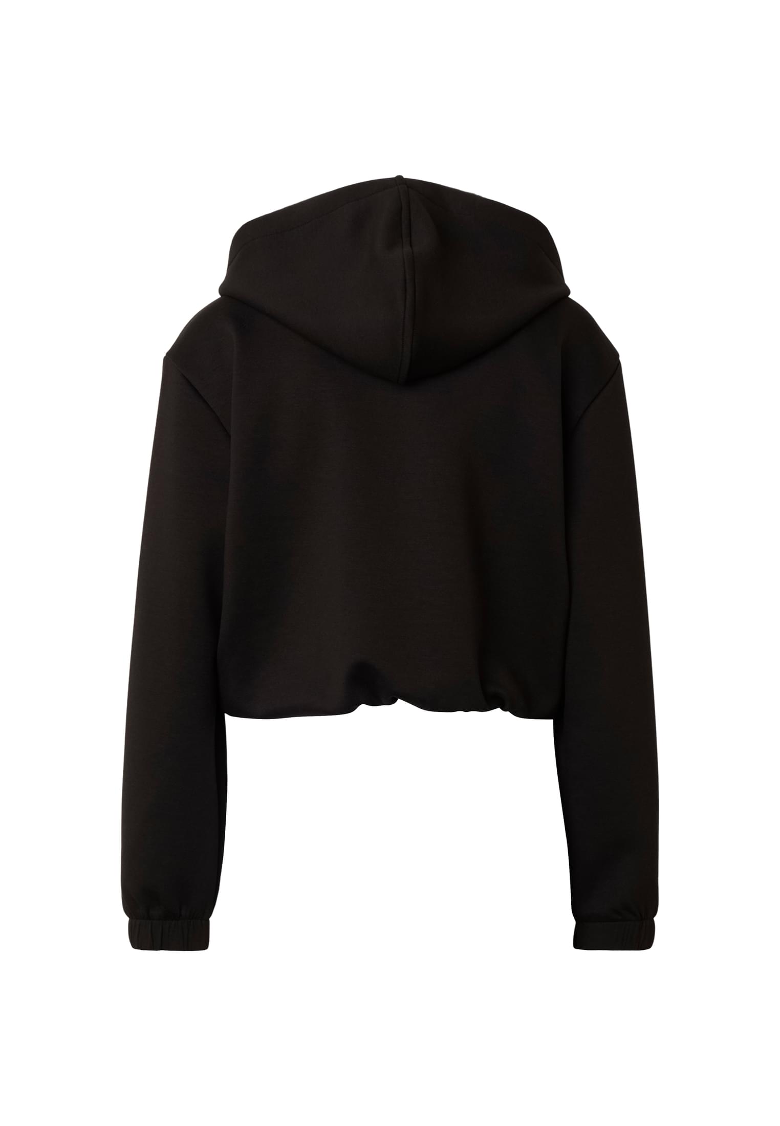 Αθλητικό Hoodie με Φερμουάρ Ladies Scuba Zip Άνετη Εφαρμογή Tb8168-00007 Urban Classics Black γυναικεία Φούτερ Simple Wear