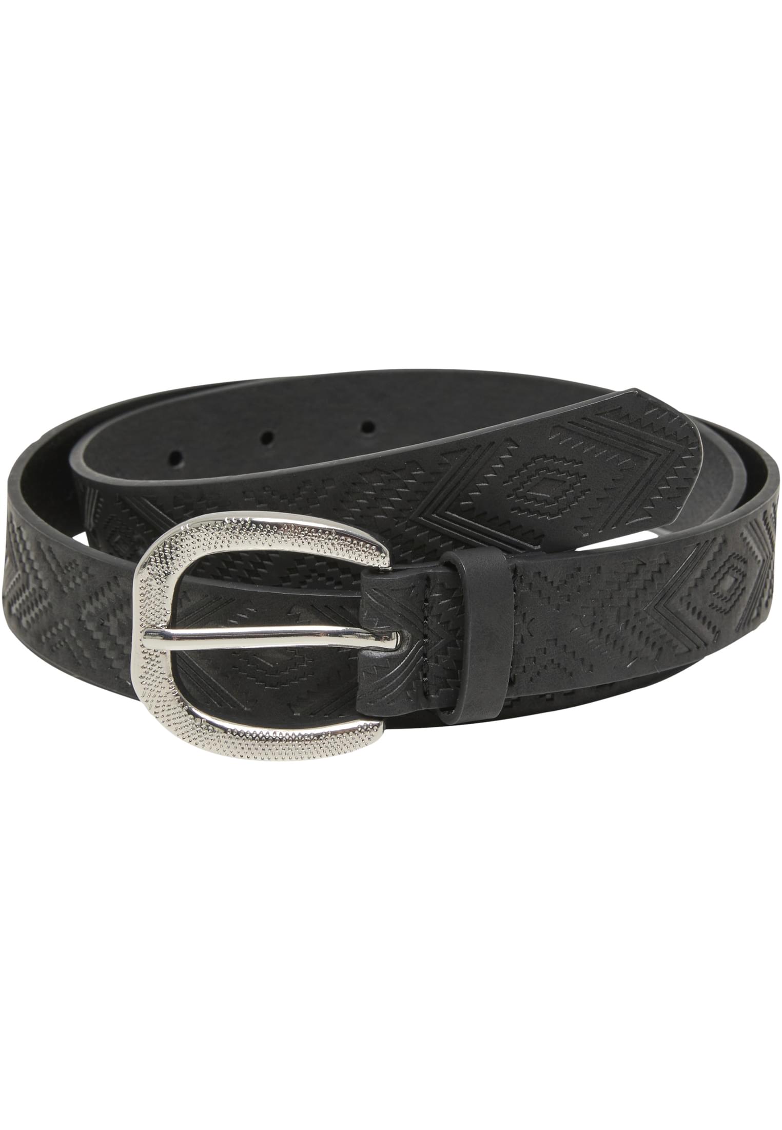Ζώνη Leather Imitation Punched Pattern με μοναδικό σχέδιο τρυπών TB8311-00007 Urban Classics black