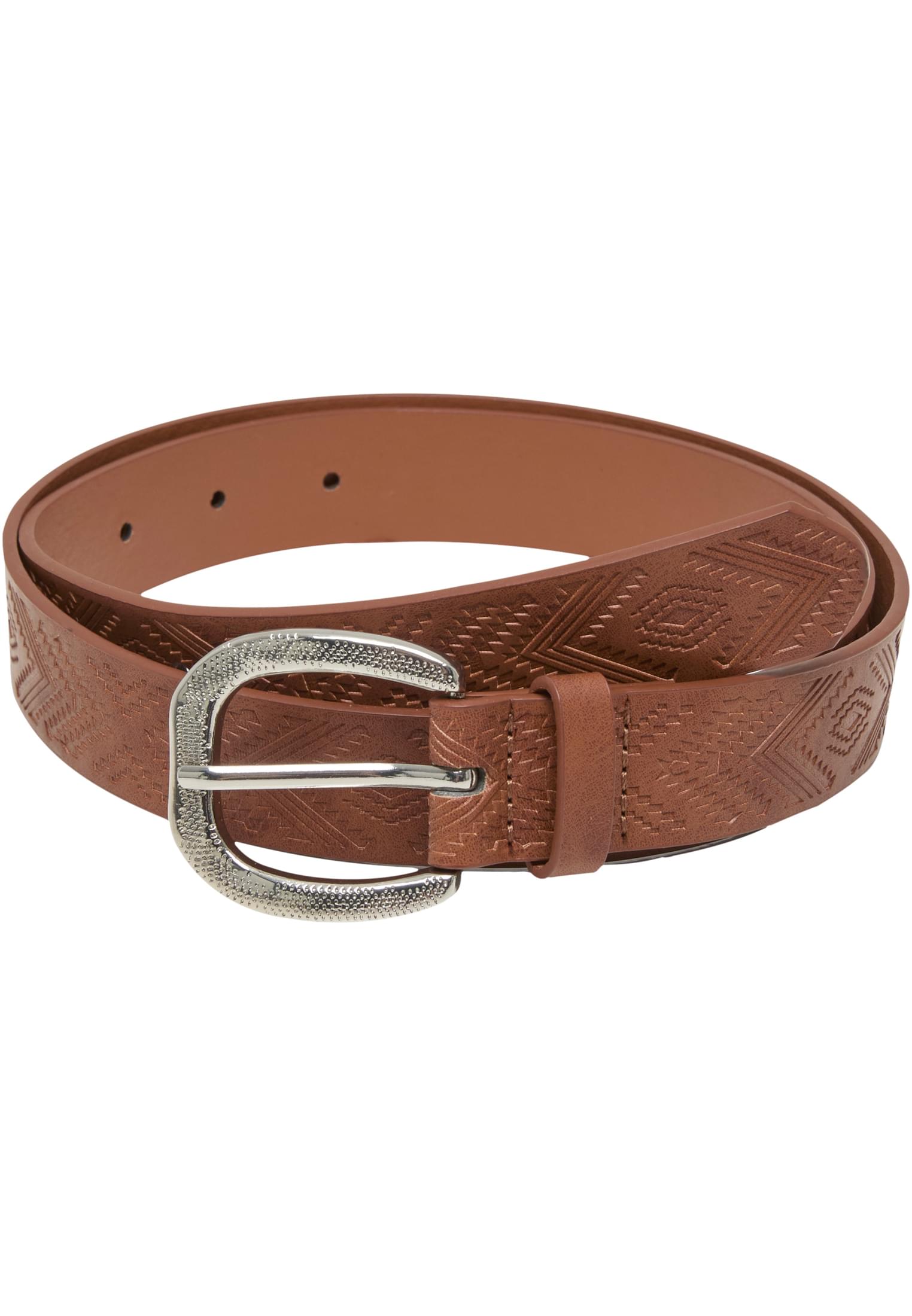 Ζώνη Leather Imitation Punched Pattern με μοναδικό σχέδιο τρυπών TB8311-03725 Urban Classics lightbrown
