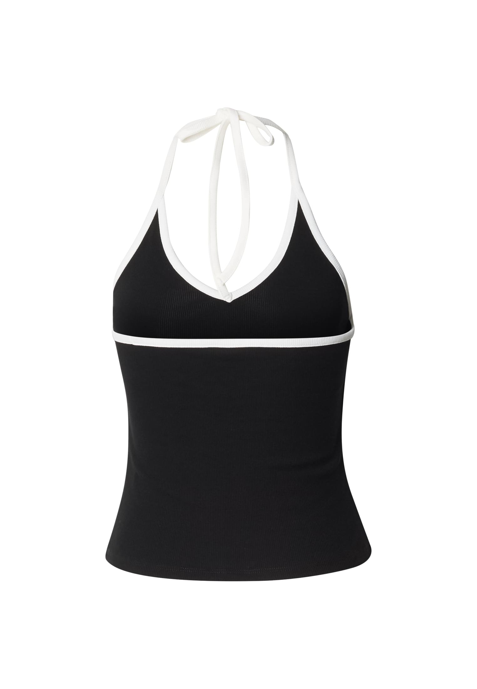 Γυναικείο Top Contrast Piping Neckholder με Ελαστικό Ύφασμα Tb8352-00007 Urban Classics Black γυναικεία Μπλούζες Simple Wear