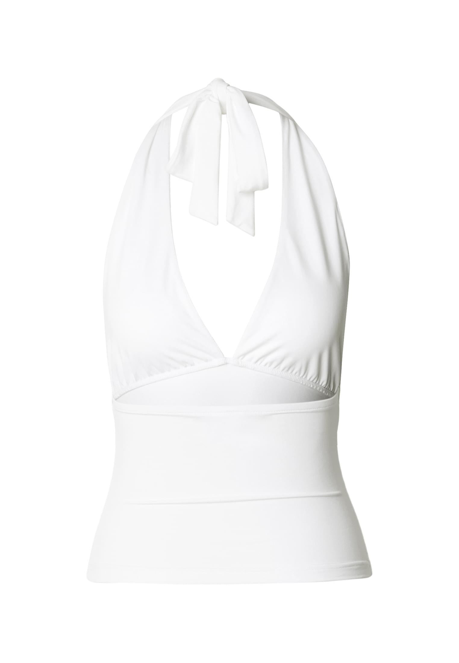 Γυναικείο Halter Top Polyamide Jersey με Βαθύ Ντεκολτέ Tb8354-00220 Urban Classics White γυναικεία Μπλούζες Simple Wear