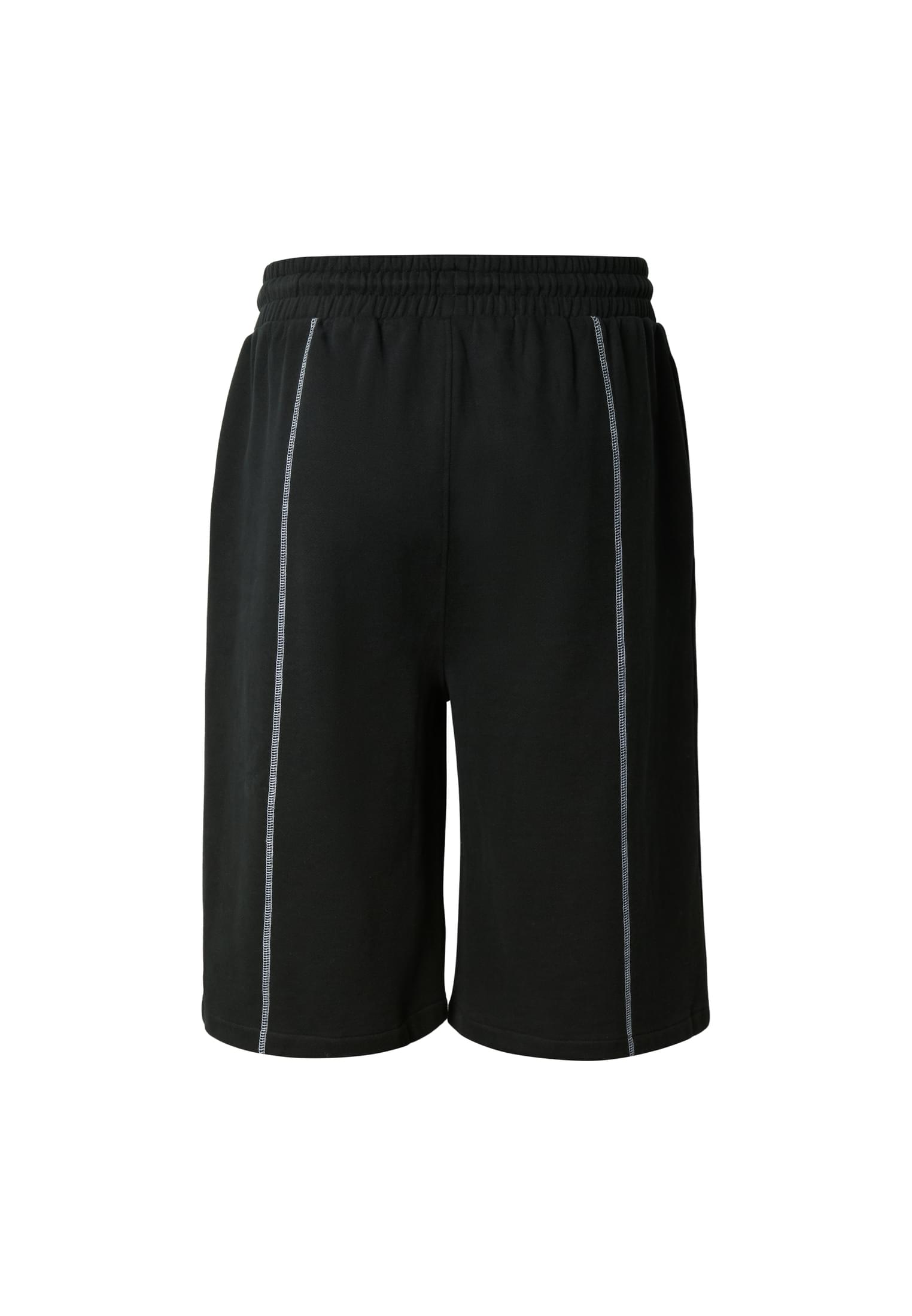 Σορτς Contrast Seam Peached με Άνετη Εφαρμογή Tb8439-00007 Urban Classics Black ανδρικά Βερμούδες Simple Wear