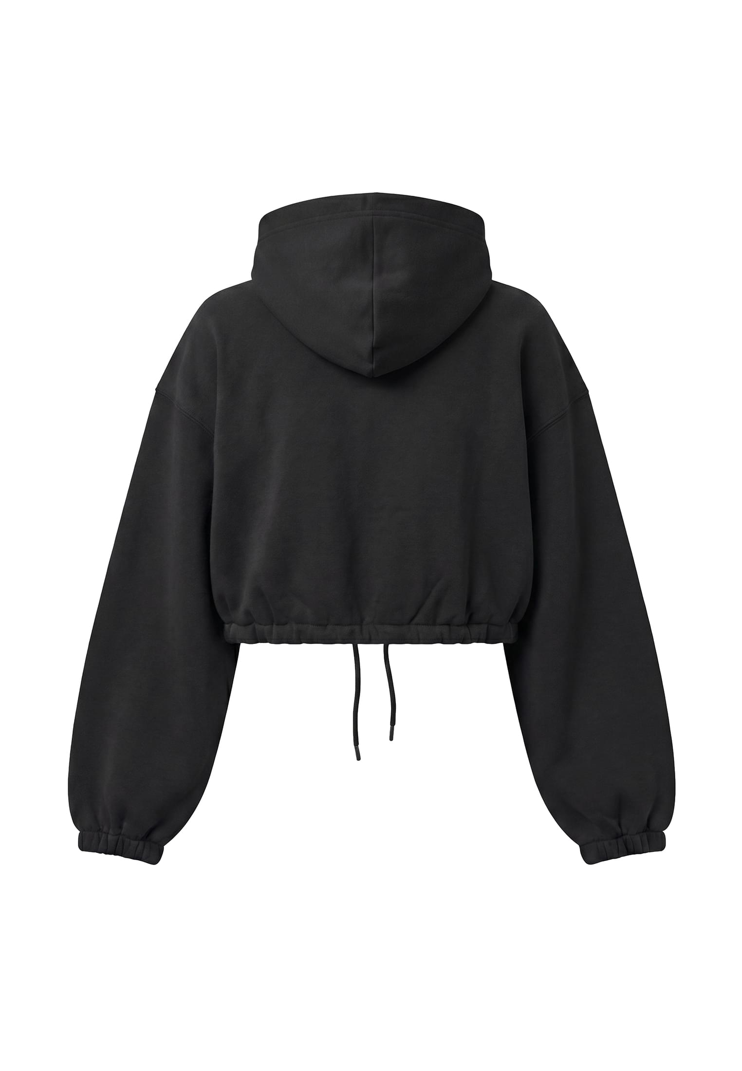 Γυναικείο Cropped Hoodie με Φερμουάρ Fluffy Zip Tb8635-00007 Urban Classics Black γυναικεία Φούτερ Simple Wear