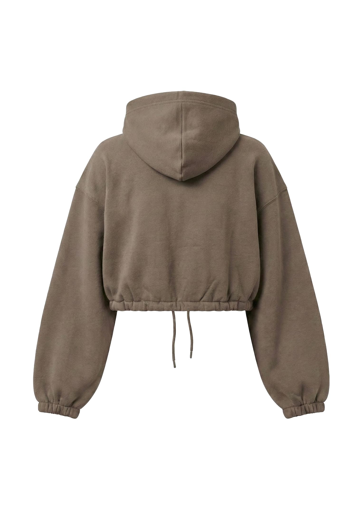 Γυναικείο Cropped Hoodie με Φερμουάρ Fluffy Zip Tb8635-23646 Urban Classics Deeptaupe γυναικεία Φούτερ Simple Wear