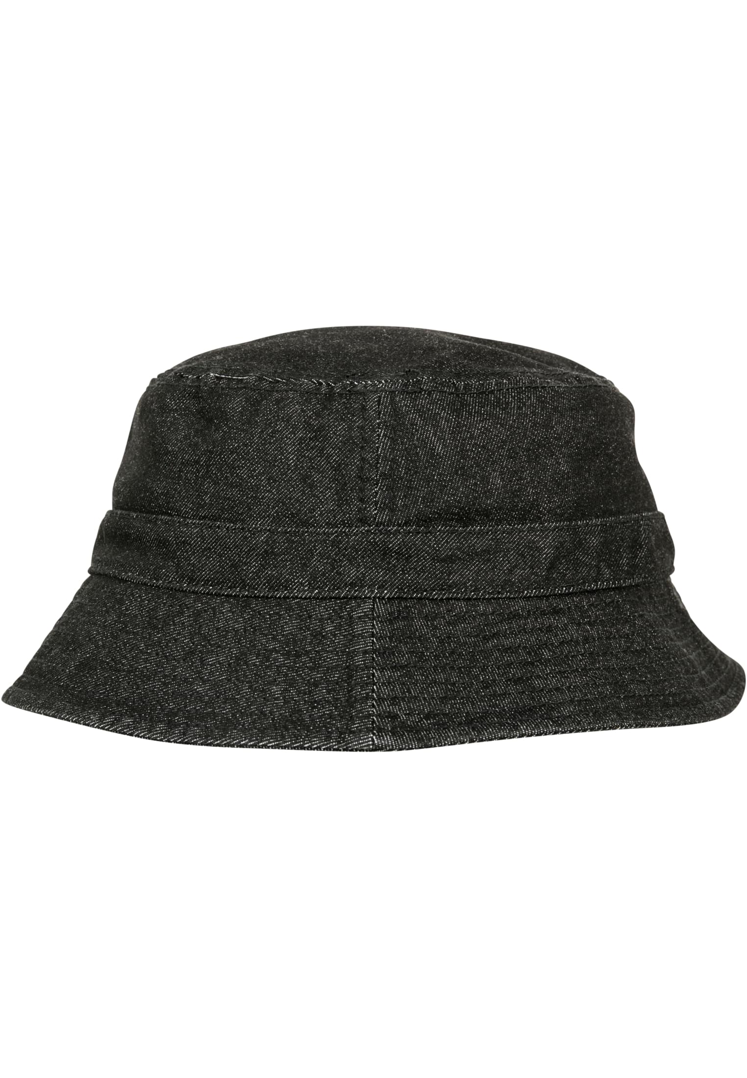 Denim Bucket Hat με Περιφερειακή Γείσο 5003Db-01198 Flexfit Black Grey αξεσουάρ Καπέλα Simple Wear