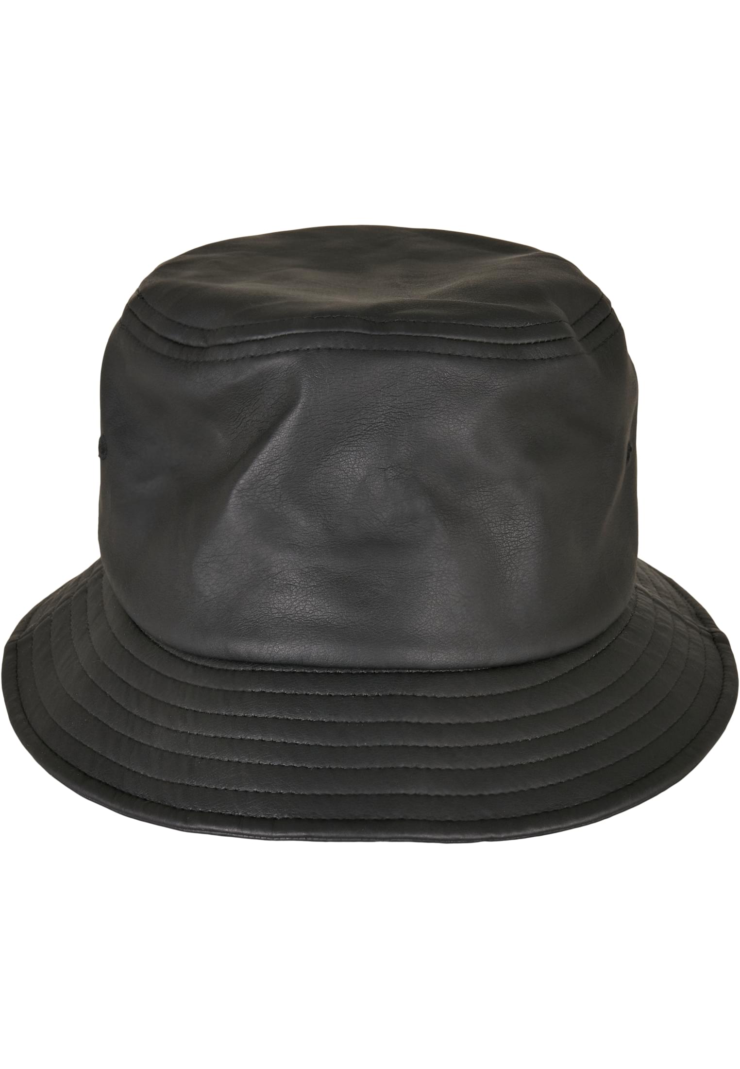 Καπέλο Bucket Imitation Leather με Φινίρισμα από Ψεύτικο Δέρμα 5003Il-00007 Flexfit Black αξεσουάρ Καπέλα Simple Wear