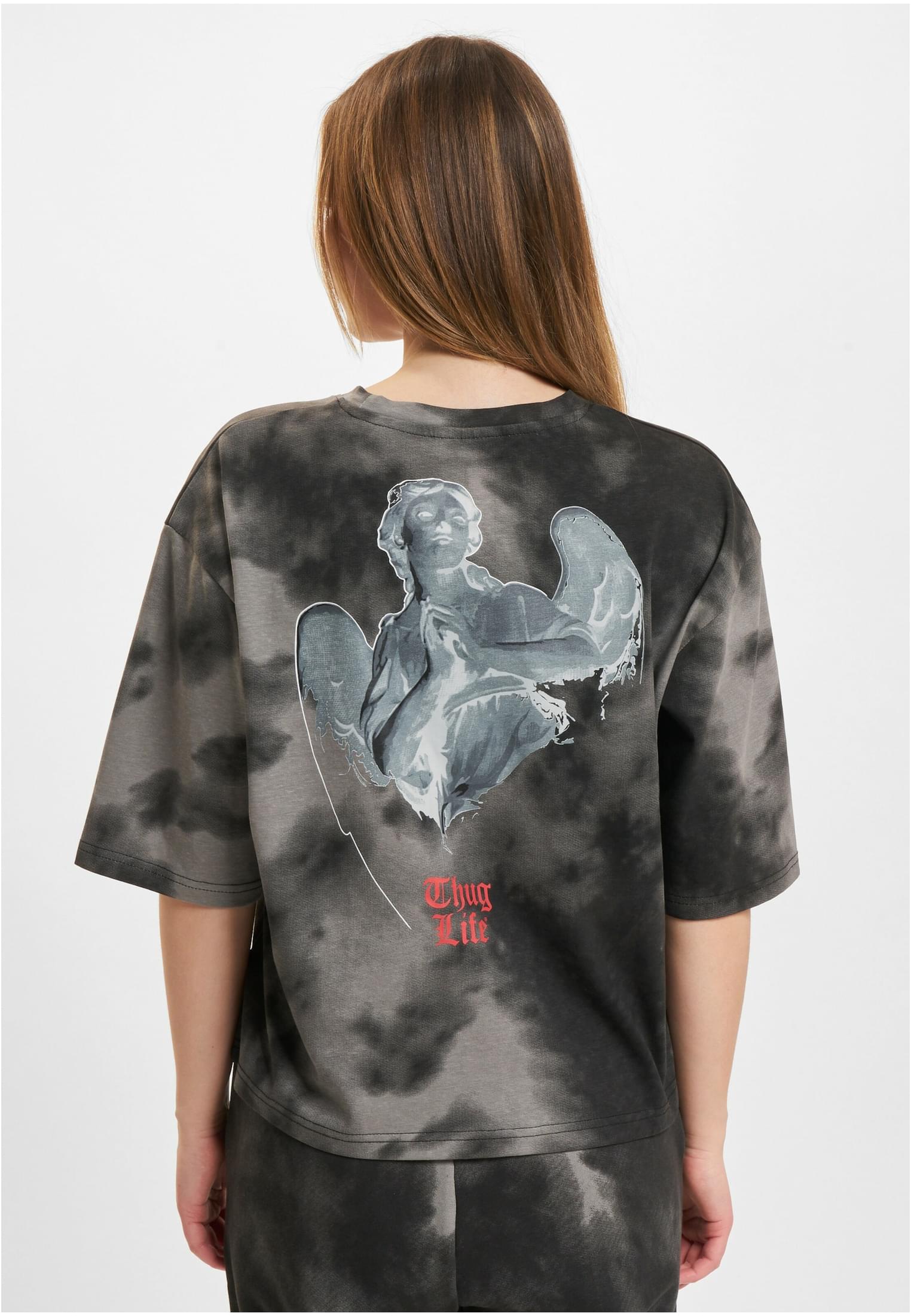 Oversized μπλούζα Sky με μαλακή βαμβακερή υφή TLLTS1030-01198 Thug Life black/grey
