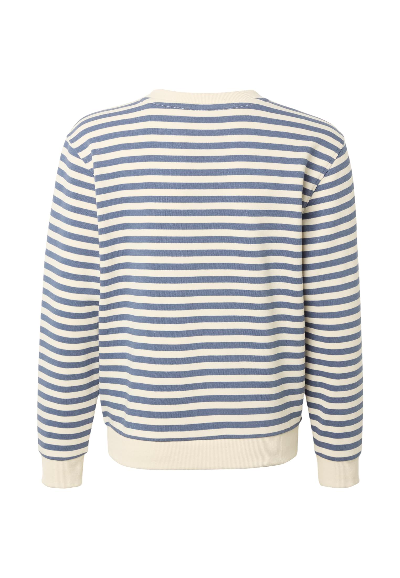 Φαρδιά Μπλούζα με Ρίγες Girls Oversized Striped Crewneck Uck6135-12892 Urban Classics Whitesand Vintageblue παιδικά Φούτερ Simple Wear