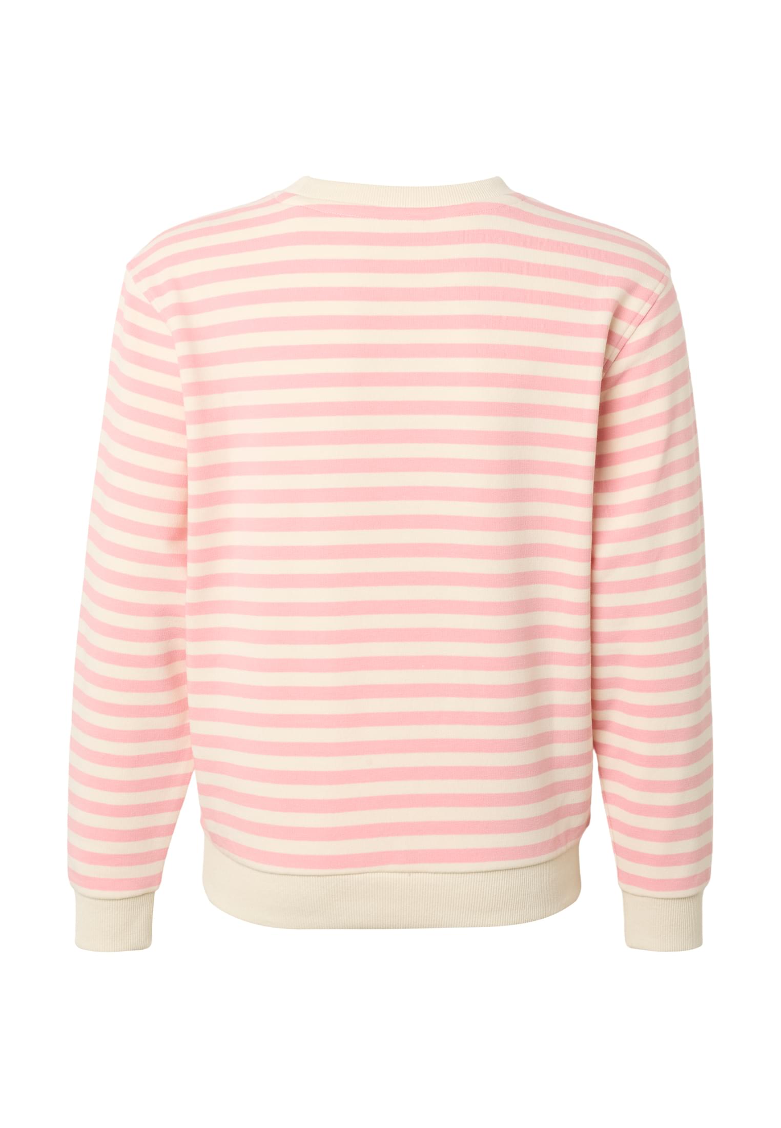 Φαρδιά Μπλούζα με Ρίγες Girls Oversized Striped Crewneck Uck6135-12893 Urban Classics Lemonadepink Whitesand παιδικά Φούτερ Simple Wear