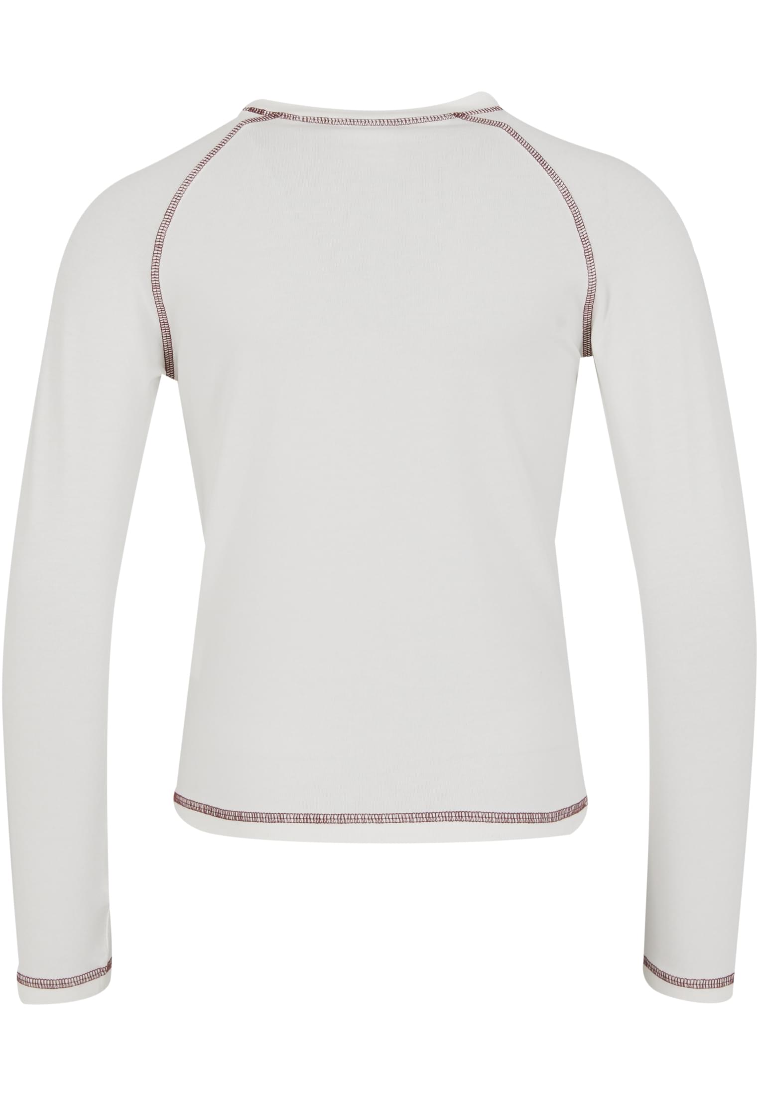 Μακρυμάνικο Πουκάμισο Girls Contrast Jersey με Σπορ Σχεδίαση Uck7730-00555 Urban Classics Offwhite παιδικά Φούτερ Simple Wear