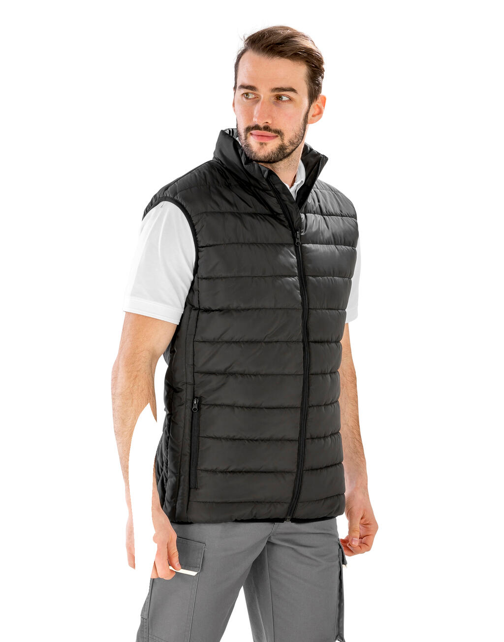 Recycled Promo Padded Bodywarmer με Ανακυκλωμένο Πολυεστέρα R244X Result Bottle Green ανδρικά Μπουφάν Simple Wear