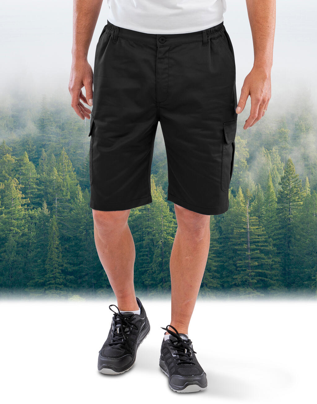 Recycled Utility Shorts με 6 Τσέπες R512X Result Black ανδρικά Βερμούδες Σορτς Simple Wear