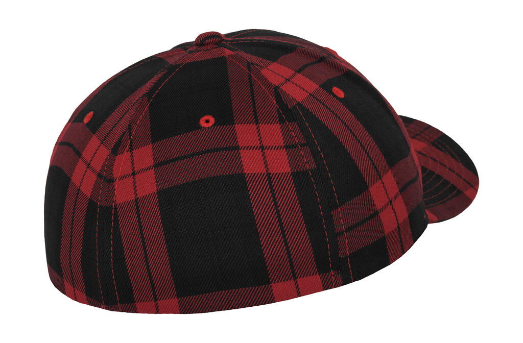 Καπέλο Tartan Plaid Cap με Μοντέρνο Καρό Σχέδιο 6197 Flexfit Black Grey αξεσουάρ Καπέλα Simple Wear