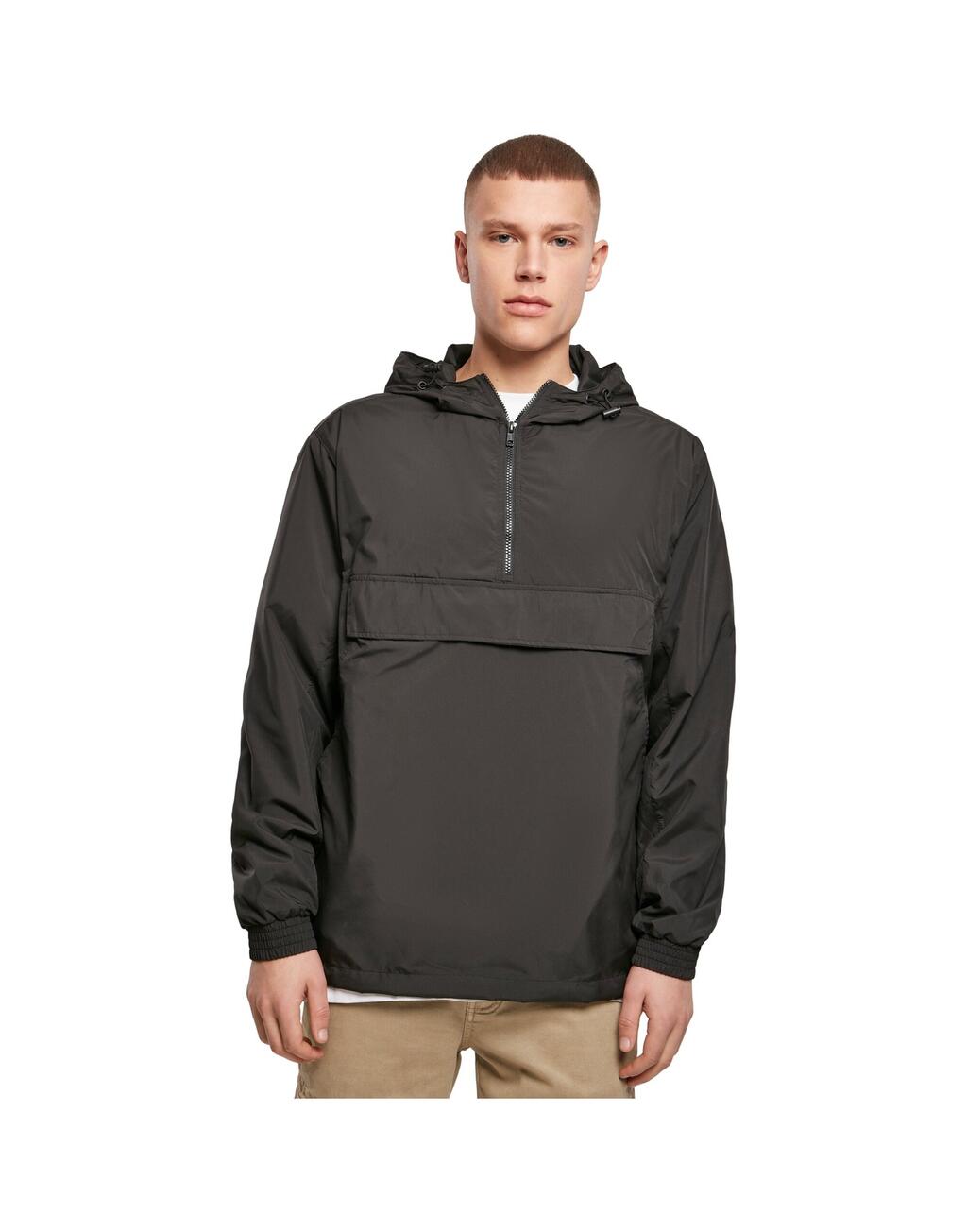 Basic Pull Over Jacket By096 Byb Black ανδρικά Μπουφάν Simple Wear