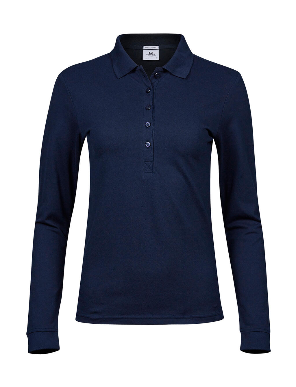 Ladies Luxury Ls Stretch Polo 146 Tee Jays Black γυναικεία Μπλούζες Simple Wear