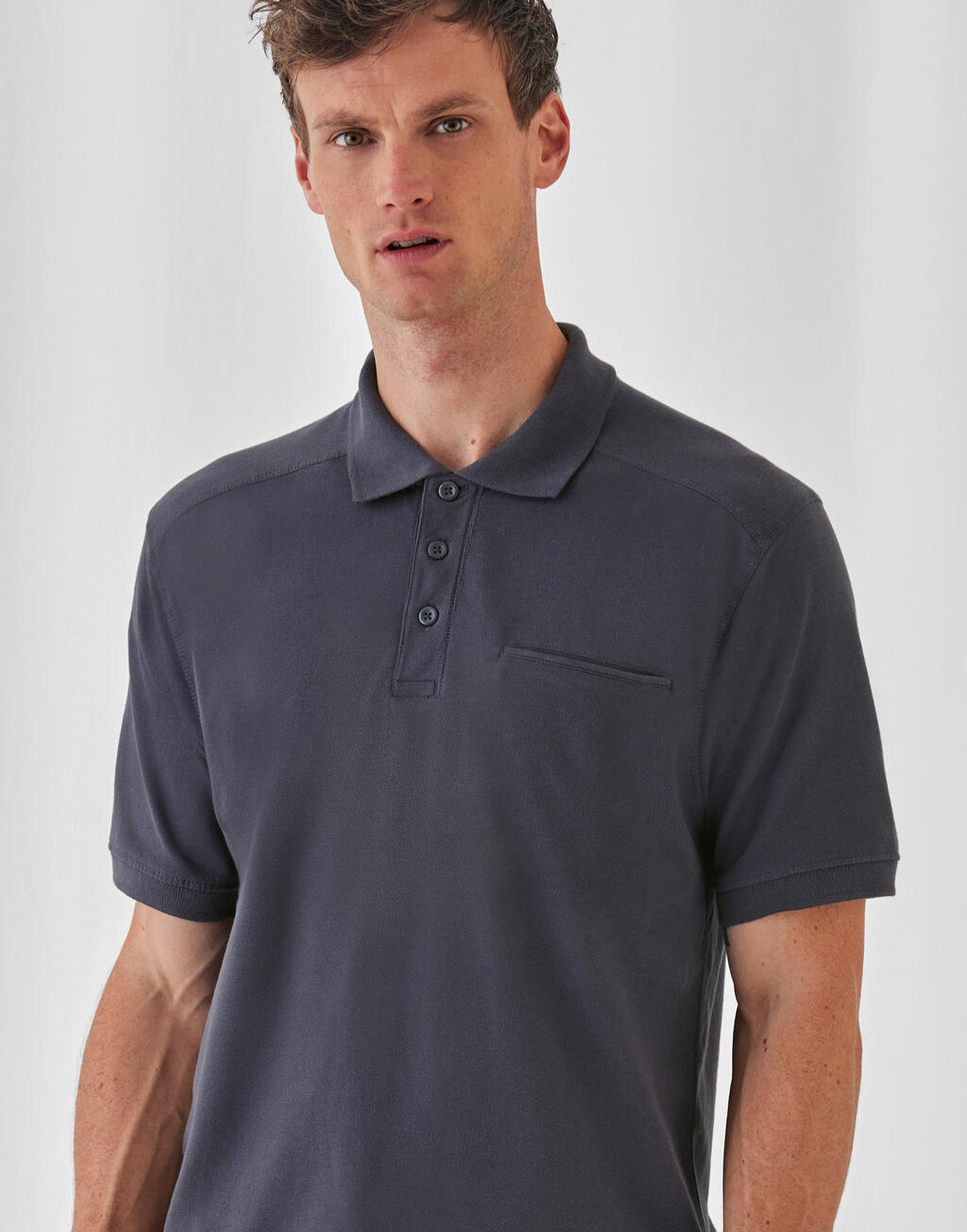Pocket Polo Skill Pro Workwear με Εσωτερική Τσέπη Στο Στήθος Puc10 B C Navy ανδρικά Μπλούζες Simple Wear