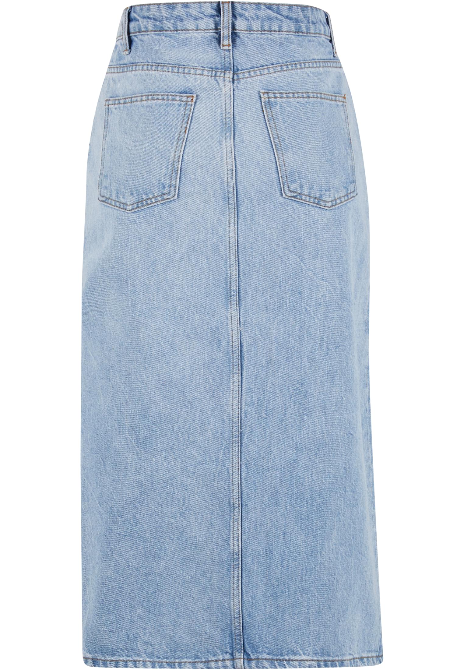 Midi Denim Φούστα Queens με Βαθιά Πλαϊνή Σχισμή Dflsk014-00344 Def Lightblue γυναικεία Φούστες Simple Wear