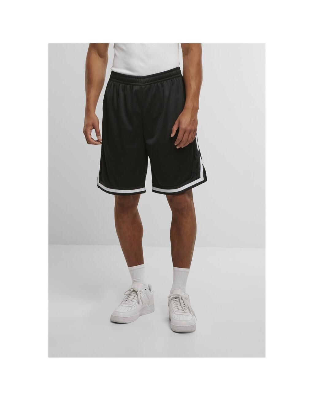 Διχτυωτά Σορτς Two-Tone Mesh με Κομψό Σχήμα Στο Τελείωμα By047 Byb Black White ανδρικά Βερμούδες Simple Wear