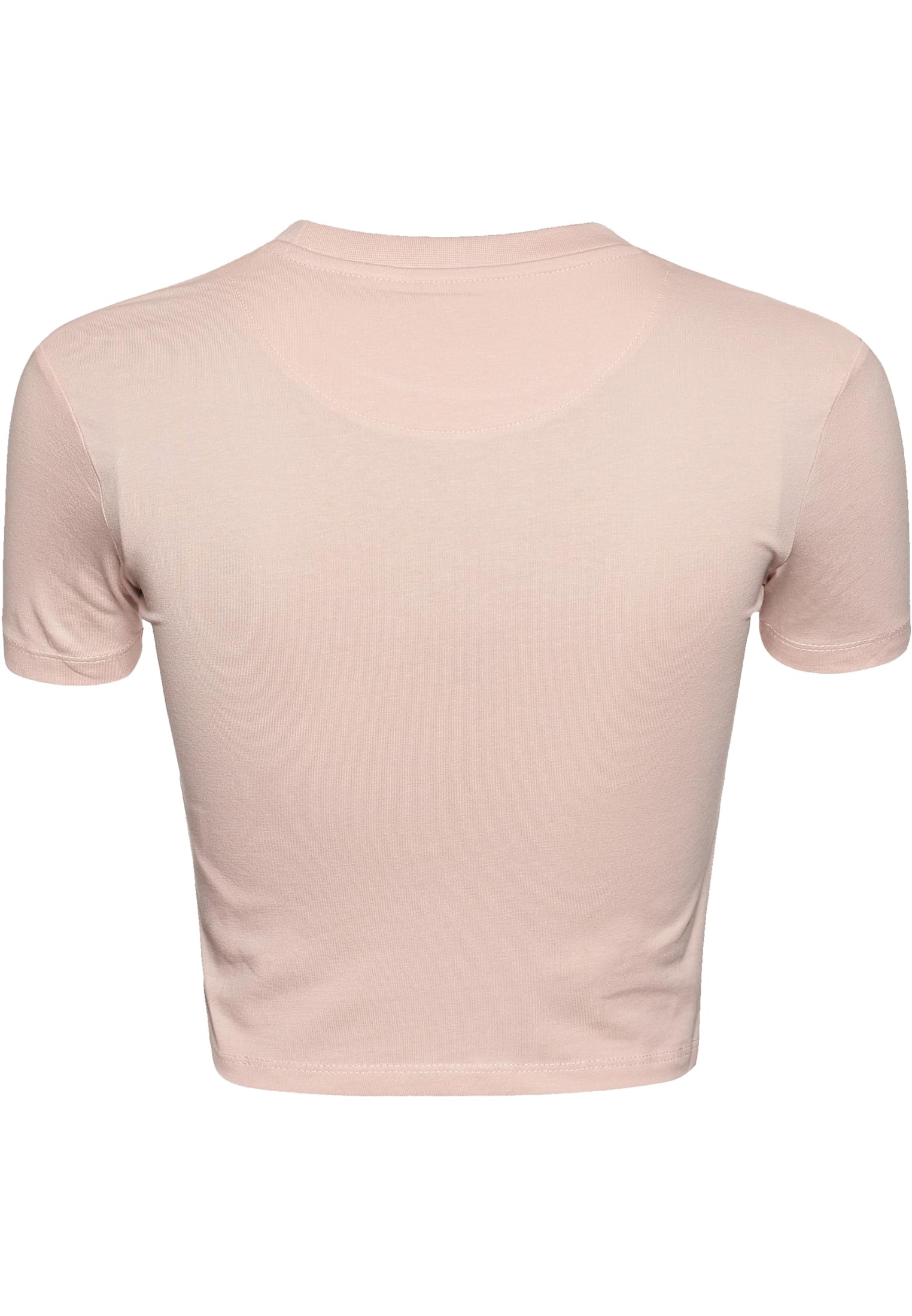 Cropped T-Shirt Def Μινιμαλιστικό Σχέδιο με Εφαρμοστή Γραμμή Dflts208-04857 Peach Whip γυναικεία Basic T-Shirts Simple Wear Μπλουζάκια κοντομάνικα