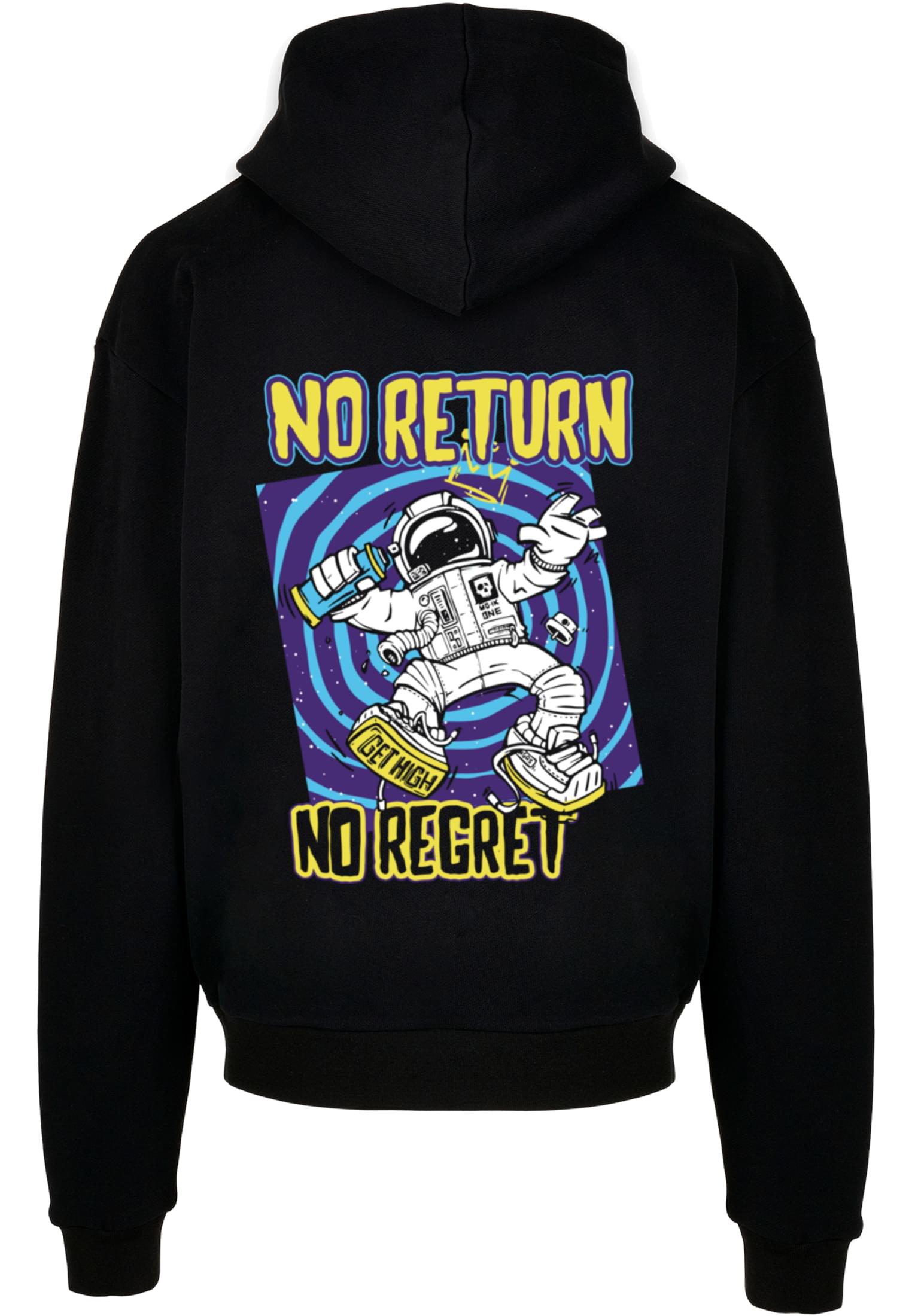 Hoody Dghd504M Noreturn με Μεγάλο Σχέδιο Στην Πλάτη Dghd504M-00007 Dangerous Dngrs Black ανδρικά Φούτερ Simple Wear