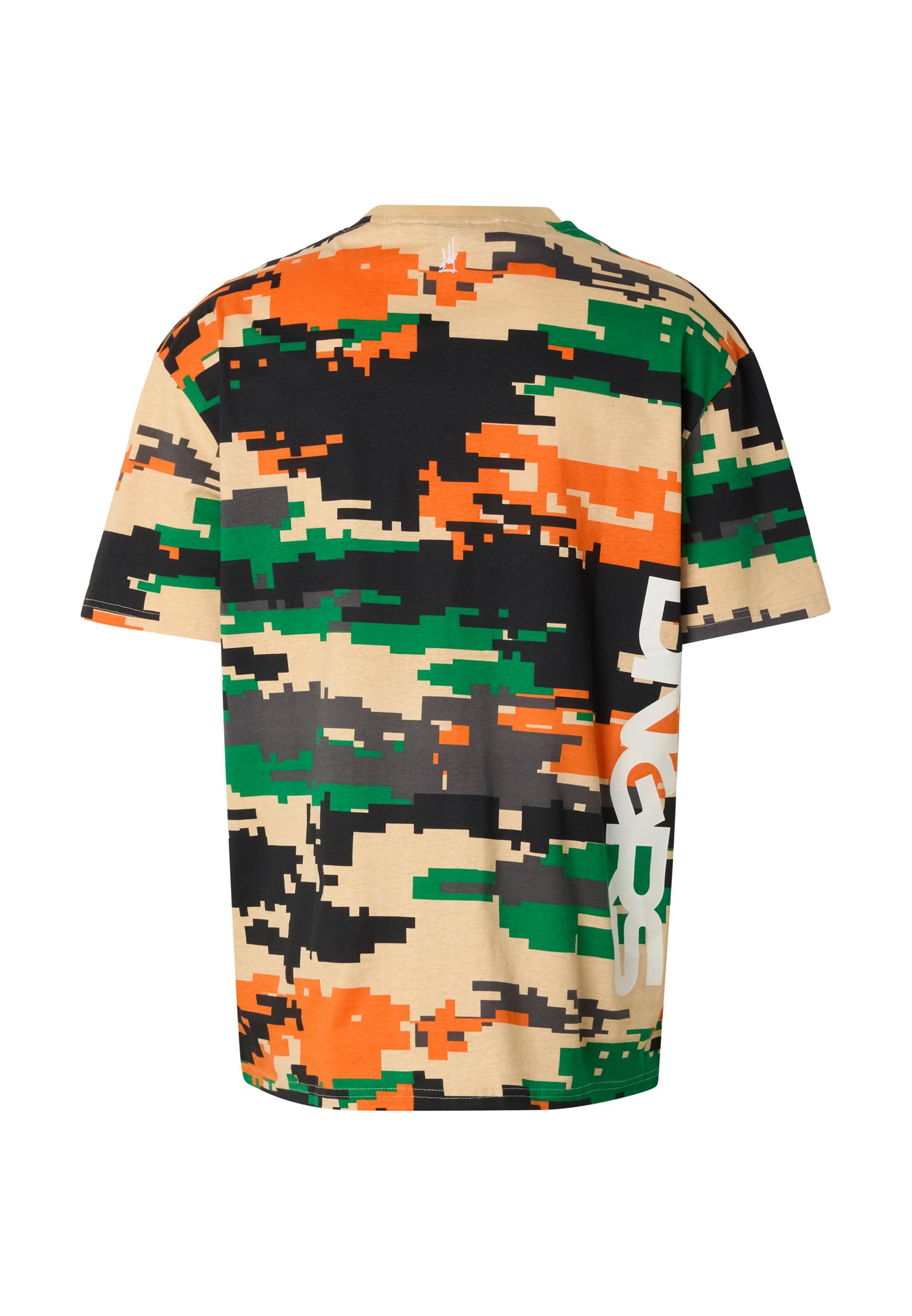 T-Shirt Dangerous Dngrs Electric με Bold Γραφικά Dgts911-17192 Pixelcamouflage White ανδρικά Basic T-Shirts Simple Wear Μπλουζάκια κοντομάνικα