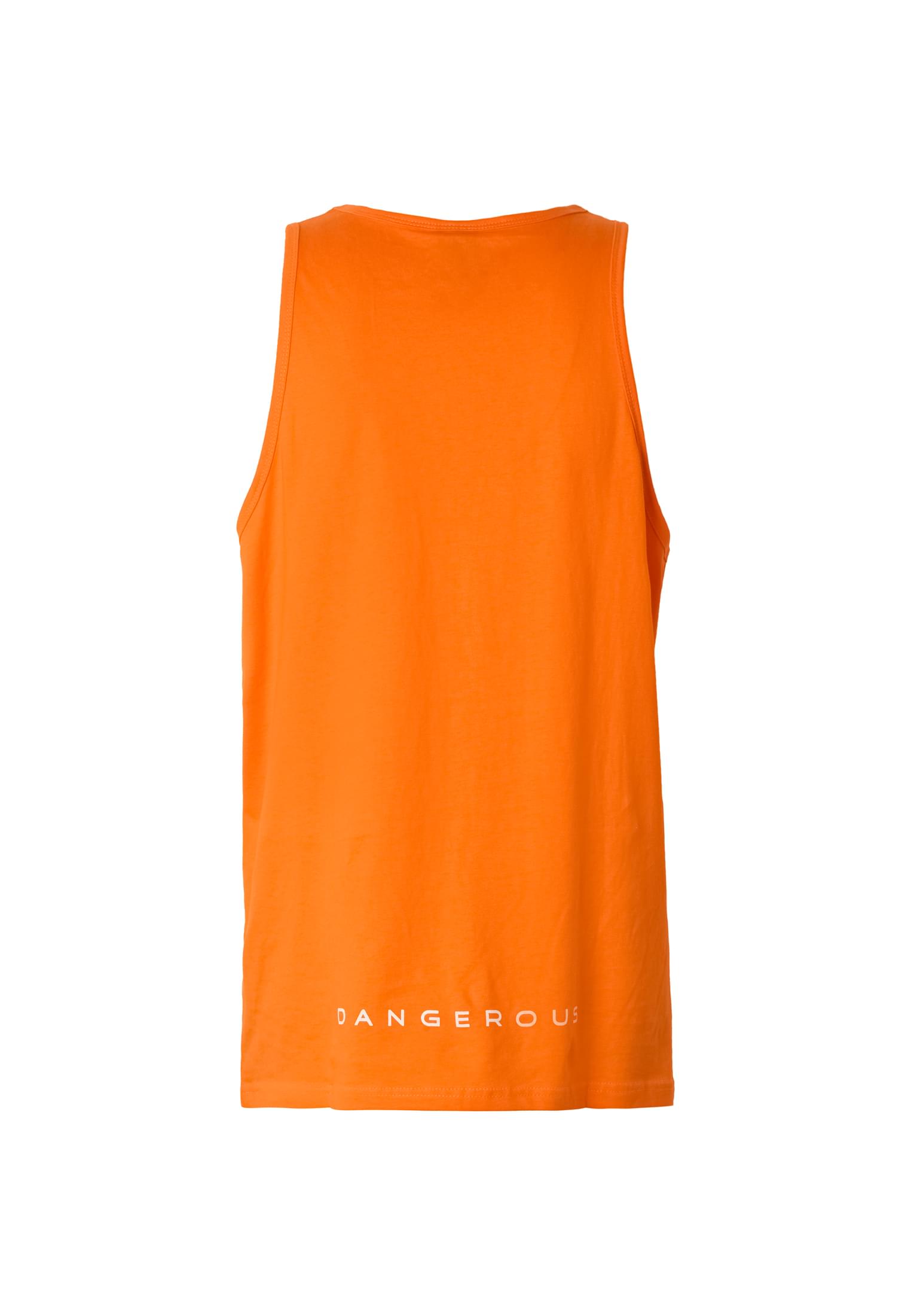 Tank Top Vibrancy με Έντονη Γραφιστική Εκτύπωση Dgtt223-00180 Dangerous Dngrs Orange ανδρικά Basic T-Shirts Simple Wear Μπλουζάκια κοντομάνικα