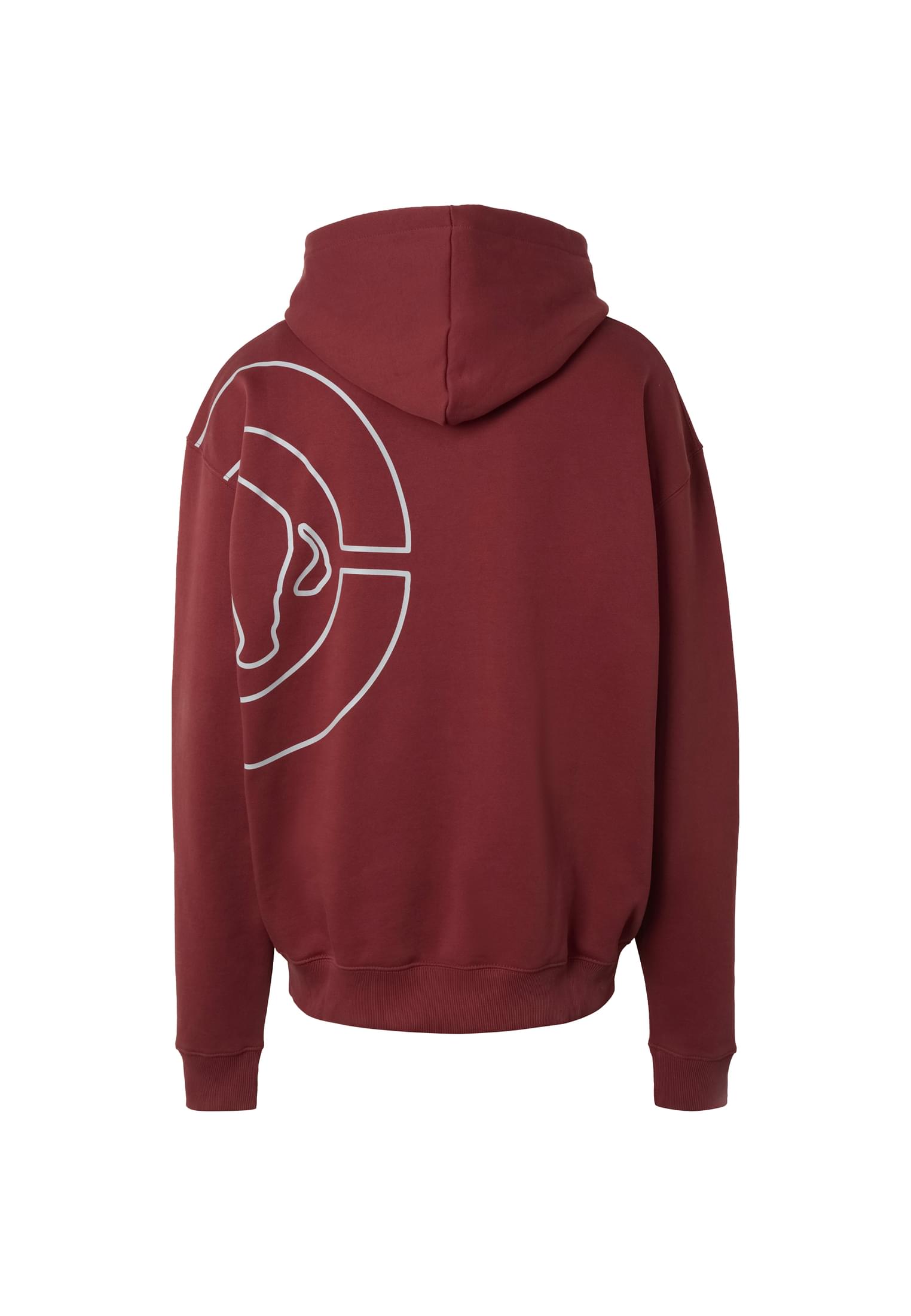 Hoodie Big Logo Relaxed-Fit με Bold Λογότυπο Eckohd1131-06465 Ecko Unltd Syrah ανδρικά Φούτερ Simple Wear