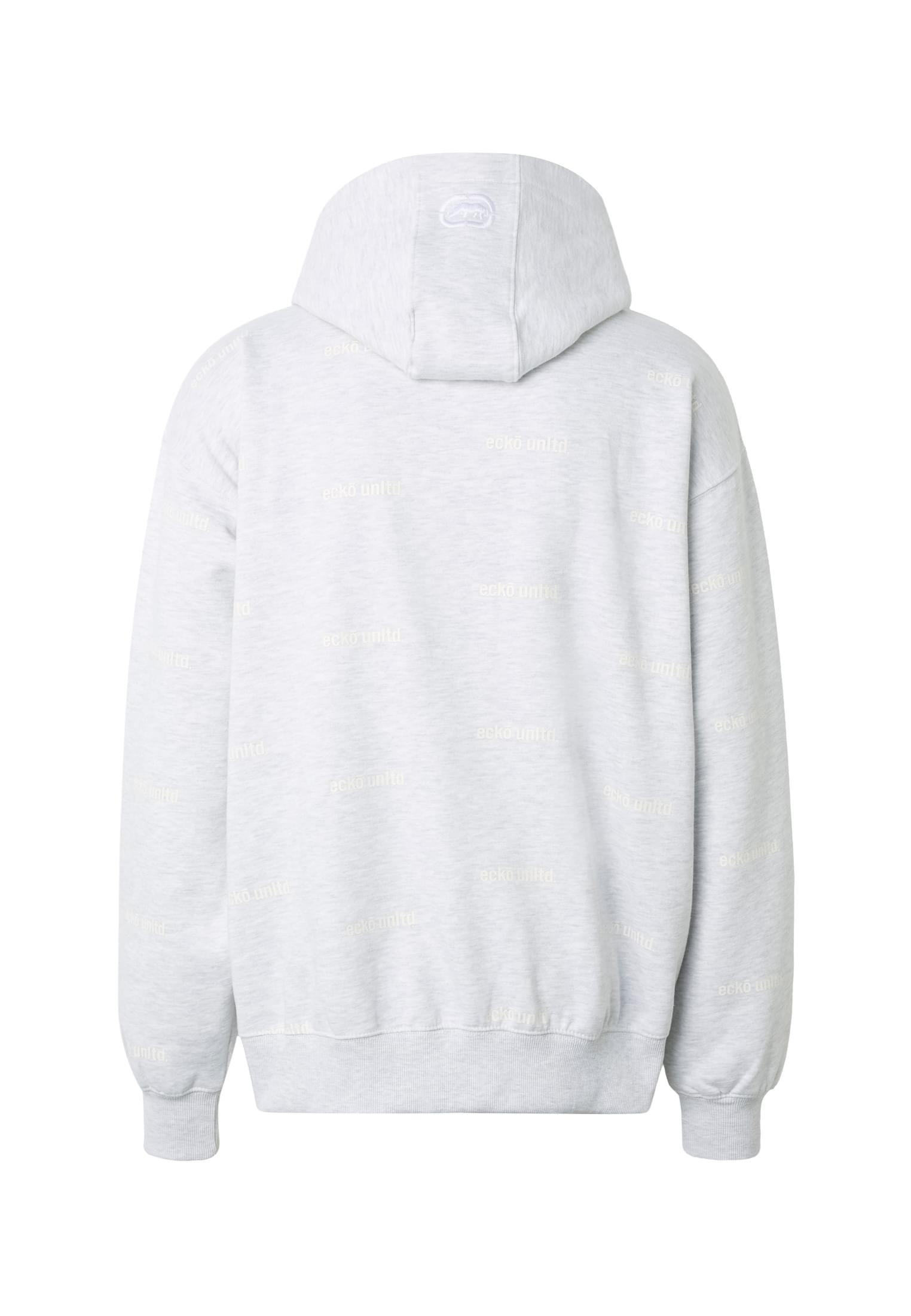 Ανδρικό Hoodie Allover με Επαναλαμβανόμενο Μοτίβο Eckohd1143-21406 Ecko Unltd Lightgreymelange ανδρικά Φούτερ Simple Wear