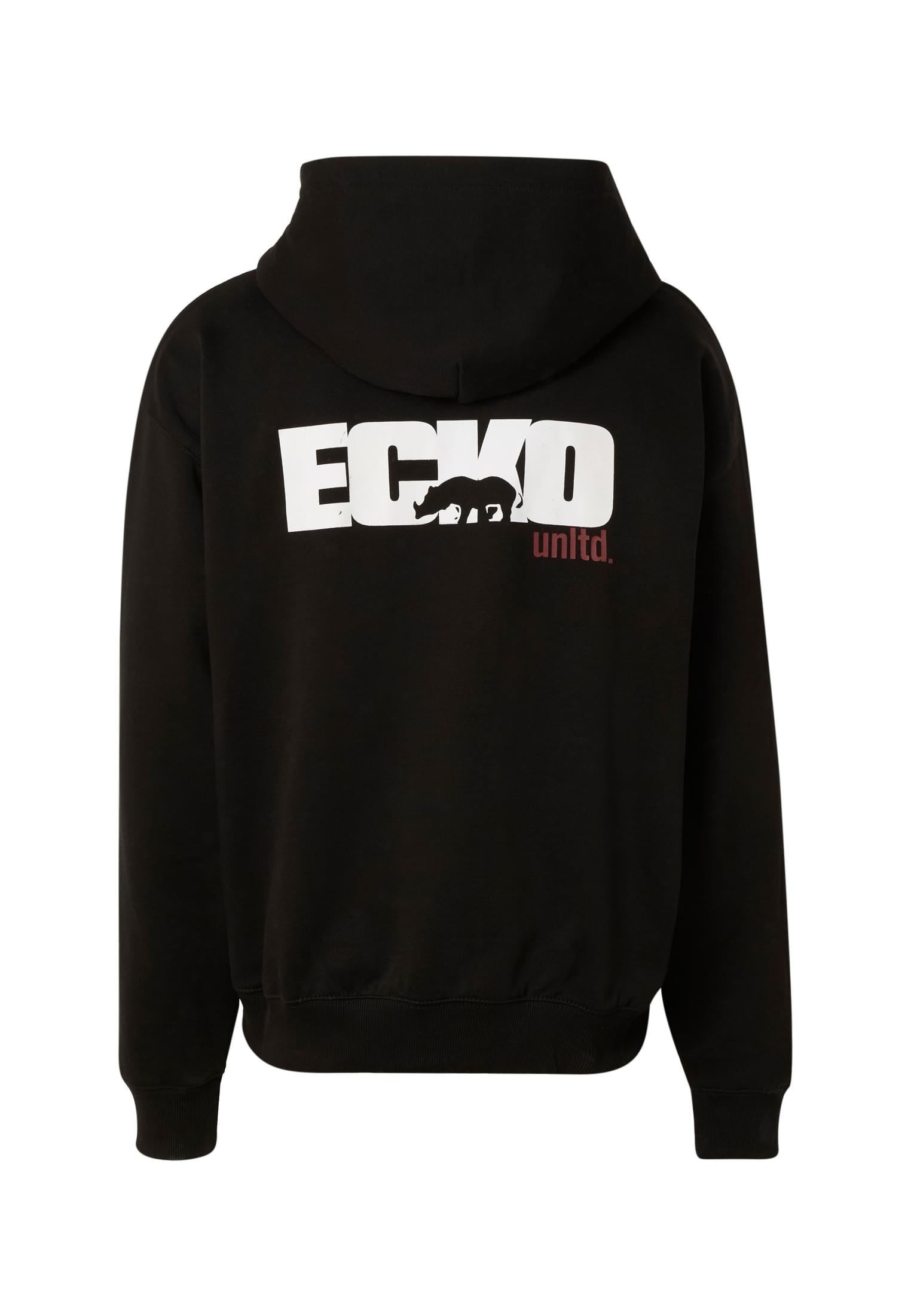 Μπουφάν Frsh Zip Hoodie με Φερμουάρ Και Τσέπη Καγκουρό Eckozh1029-20259 Ecko Unltd Jetblack ανδρικά Φούτερ Simple Wear