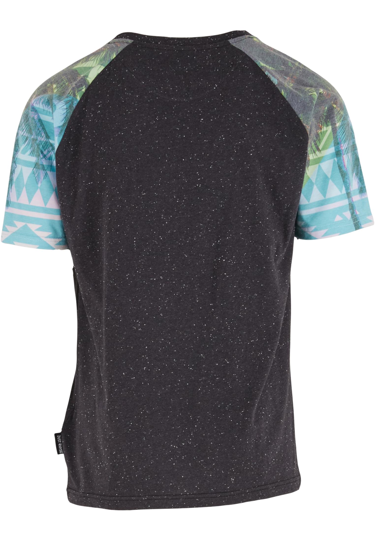 T-Shirt Port Salerno με Σπορ Ραφή Raglan Jrts596-01228 Just Rhyse Black Green ανδρικά Basic T-Shirts Simple Wear Μπλουζάκια κοντομάνικα