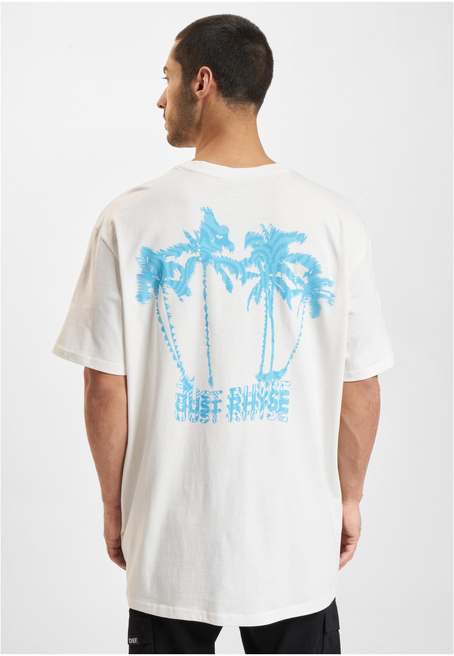 Oversized Μπλούζα Wavypalms με Εκτύπωση Jrts730T-18134 Just Rhyse Ready For Dye Blue ανδρικά Basic T-Shirts Simple Wear Μπλουζάκια κοντομάνικα