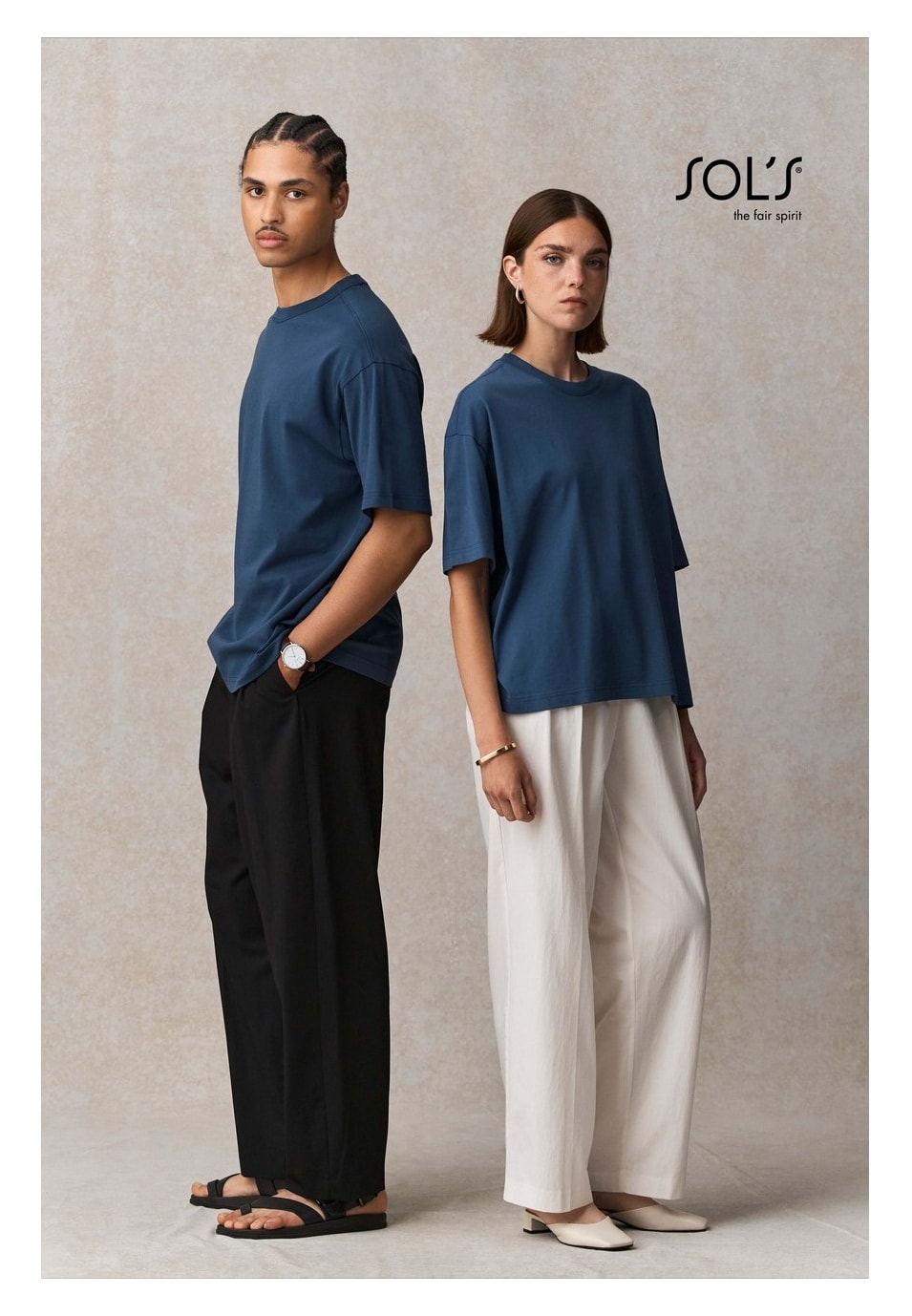 Γυναικείο Oversized T-Shirt Boxy Women - 03807 Sols Denim ανδρικά Μπλούζες Polo Simple Wear Μπλουζάκια κοντομάνικα