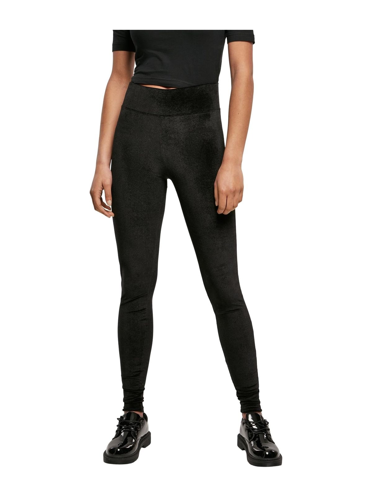 Γυναικείο Ψηλόμεσο Βελούδινο Κολάν TB4546 Urban Classics Black