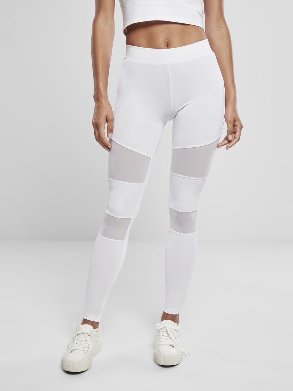 Ladies Tech Mesh Leggings Urban Classics TB1174 White