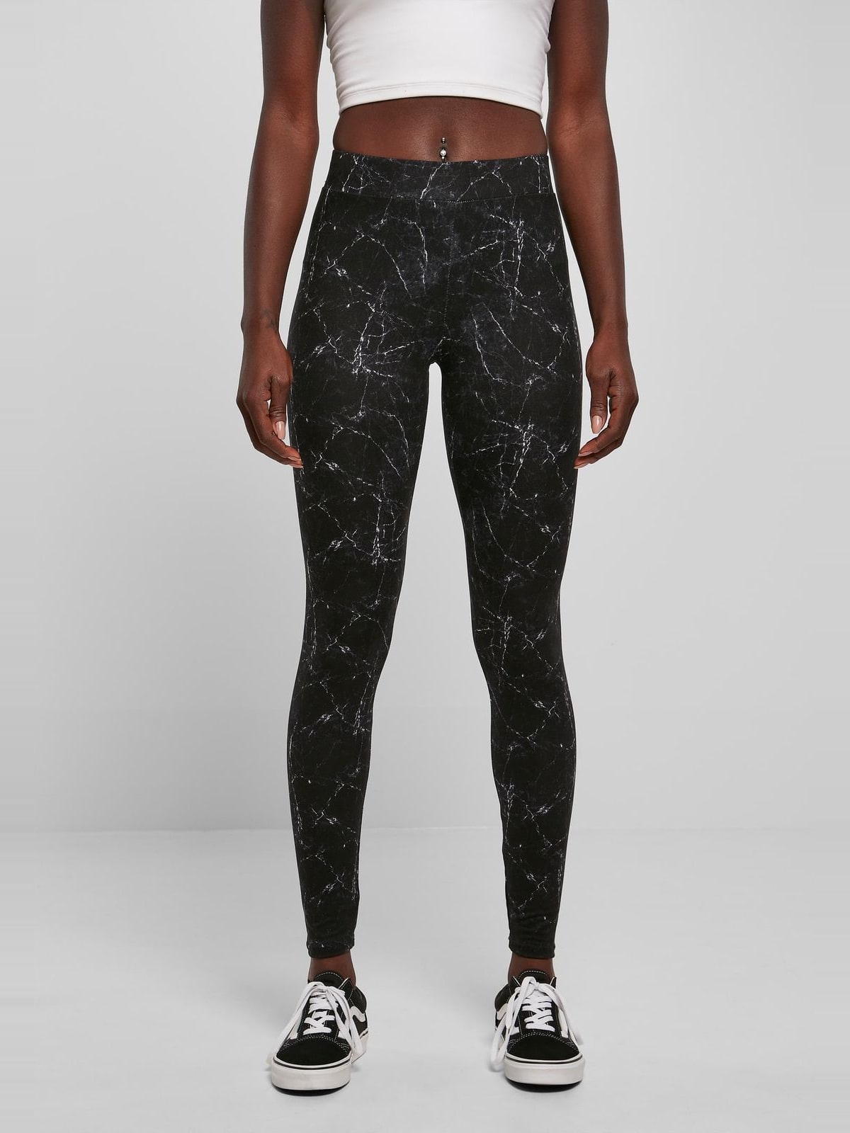 Γυναικείο Κολάν TB4771 Urban Classics Ladies Soft AOP Leggings blackmarble