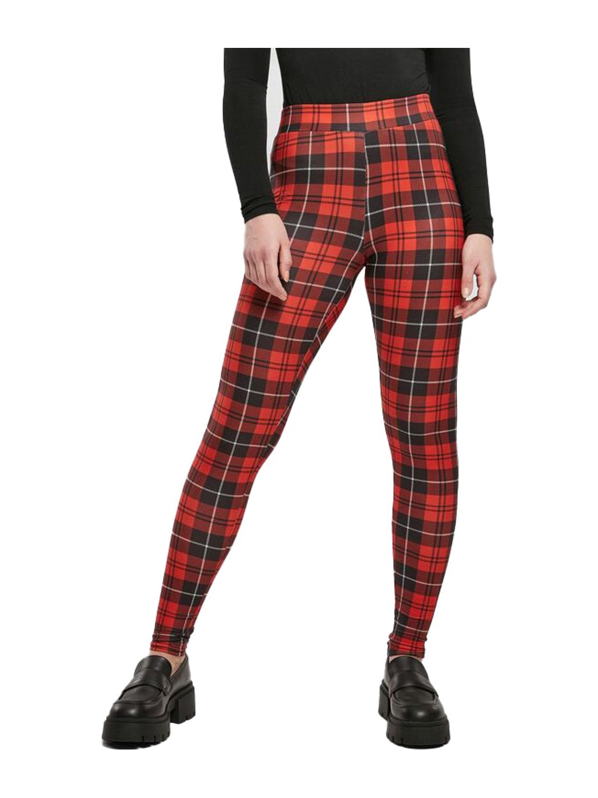 Γυναικείο Κολάν TB4771 Urban Classics Ladies Soft AOP Leggings redcheck