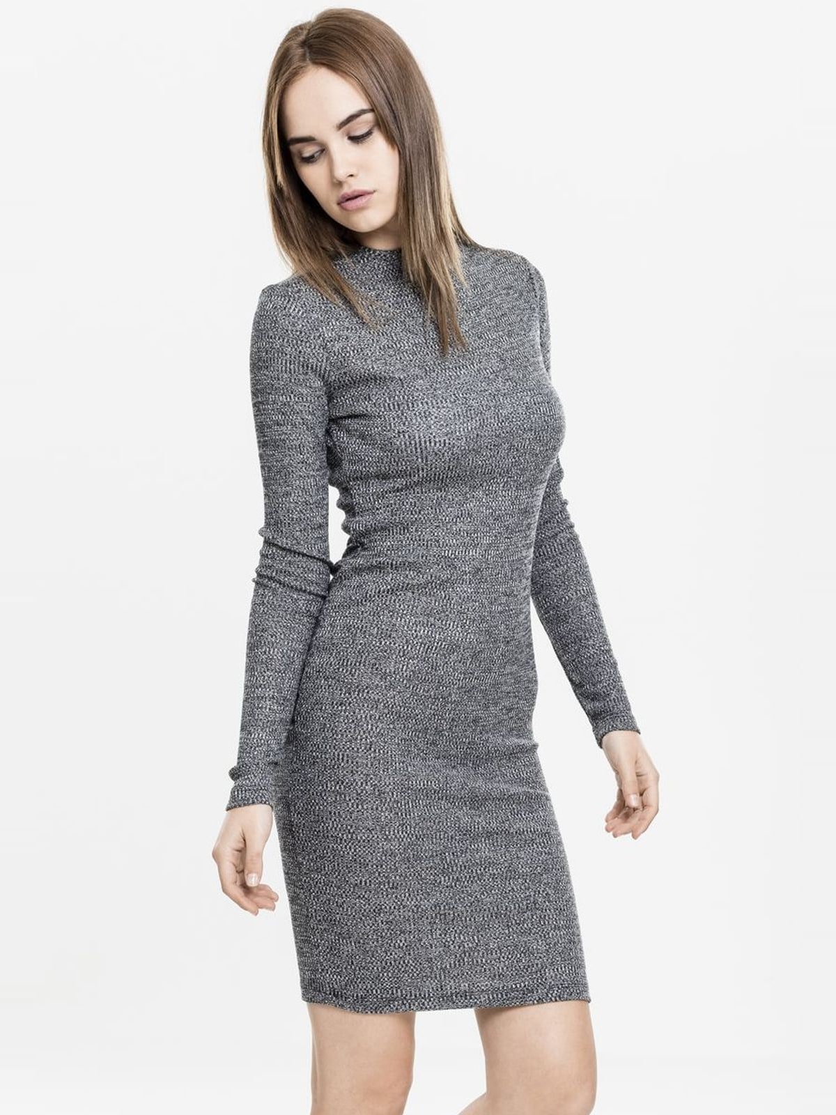 Γυναικείο Φόρεμα Rib TB1340-00091 Urban Classics Charcoal