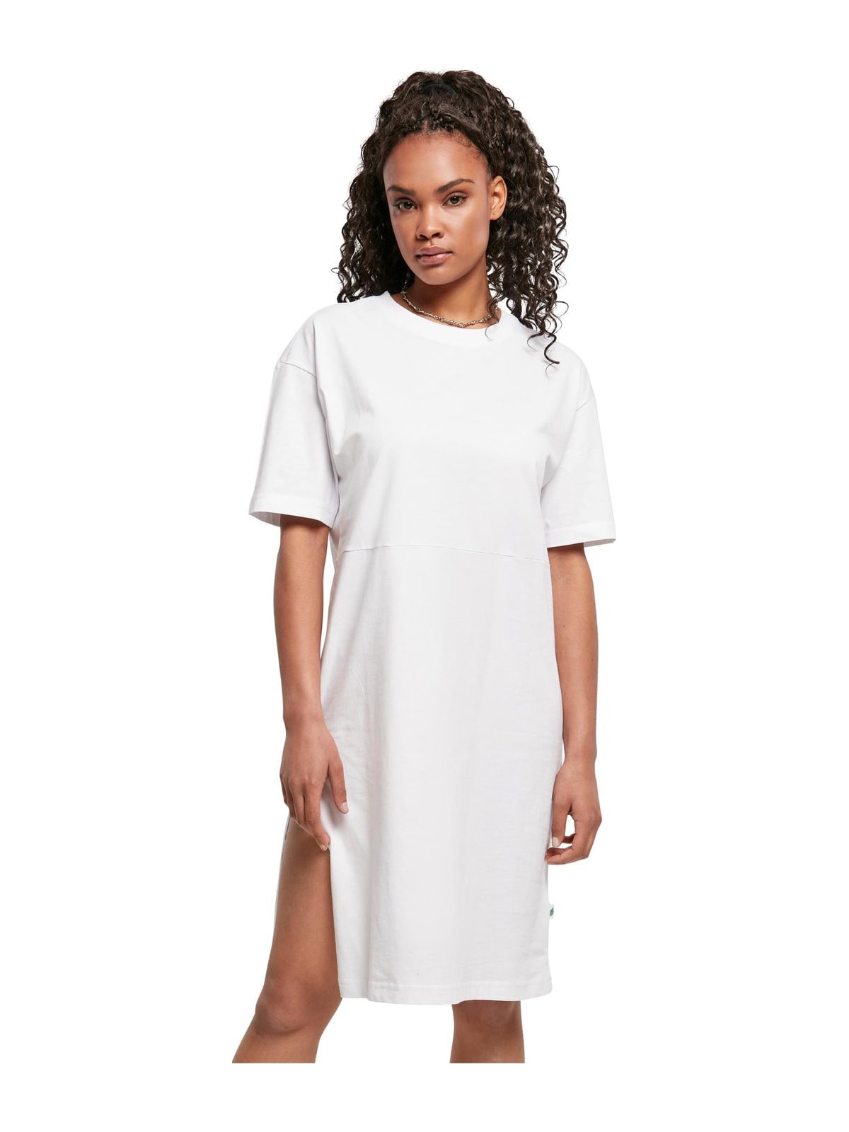 Ladies Organic Oversized Slit Tee Urban Classics TB4091-00220 White